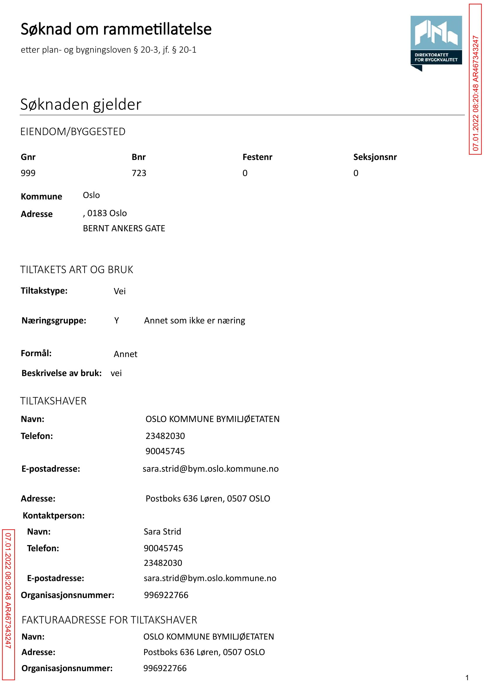 Søknad om rammetillatelse