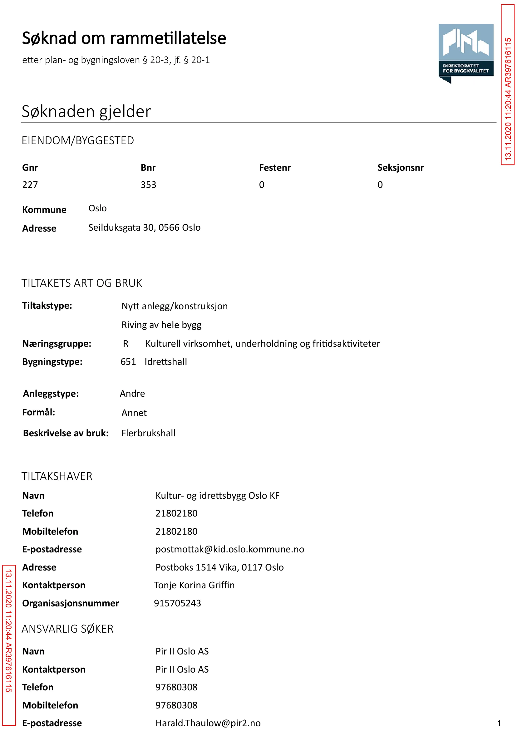 Søknad om rammetillatelse