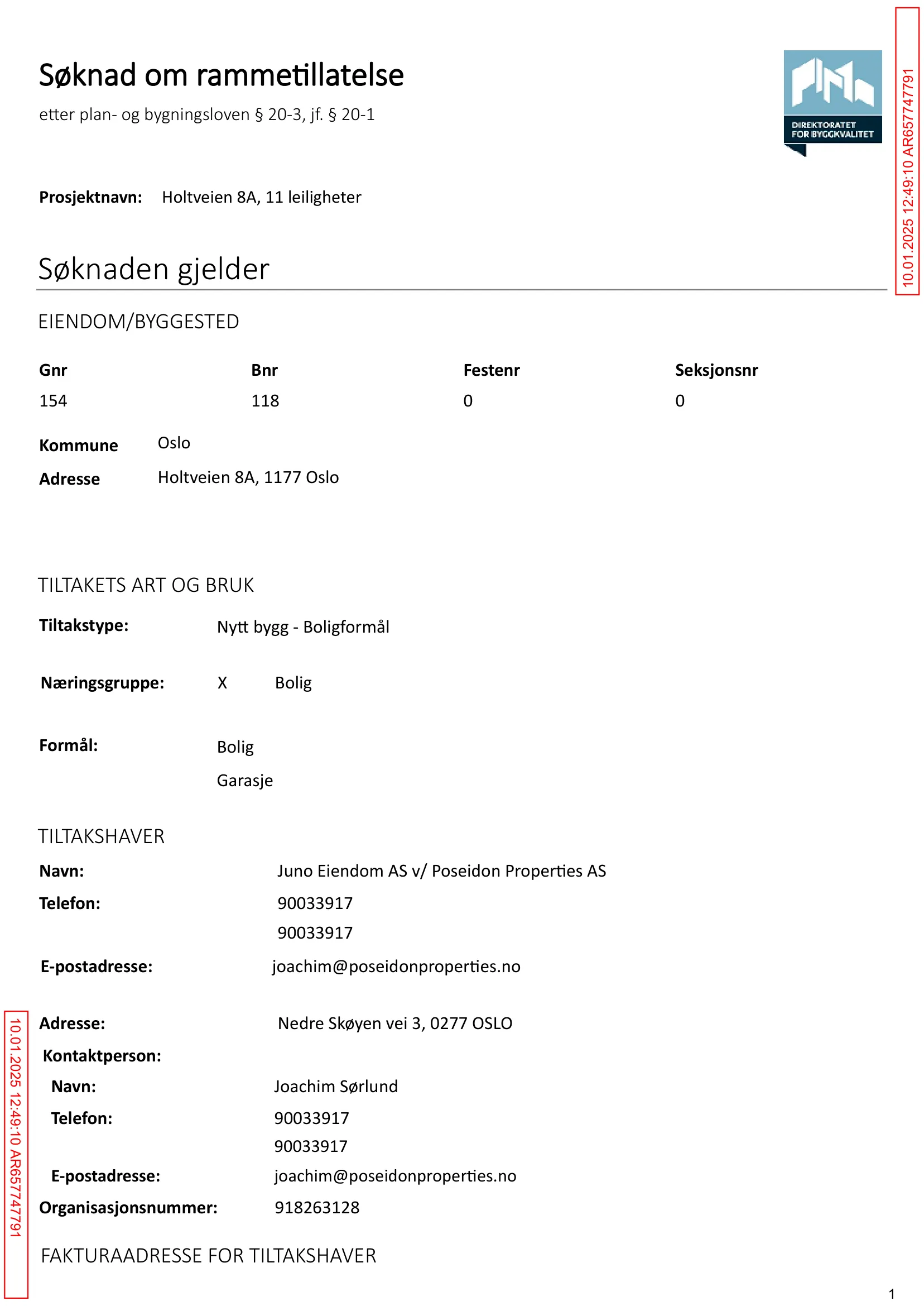 Søknad om rammetillatelse