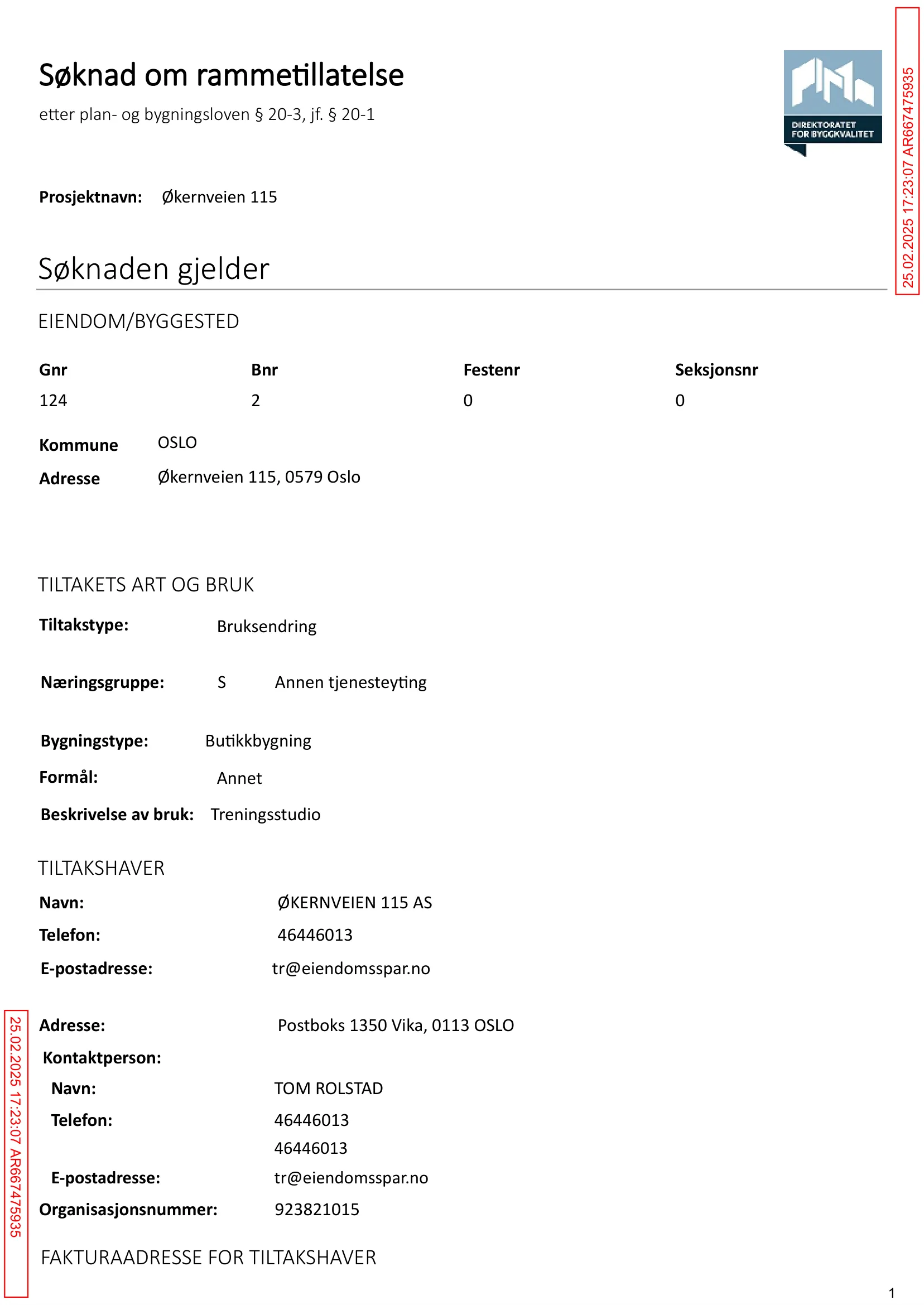 Søknad om rammetillatelse
