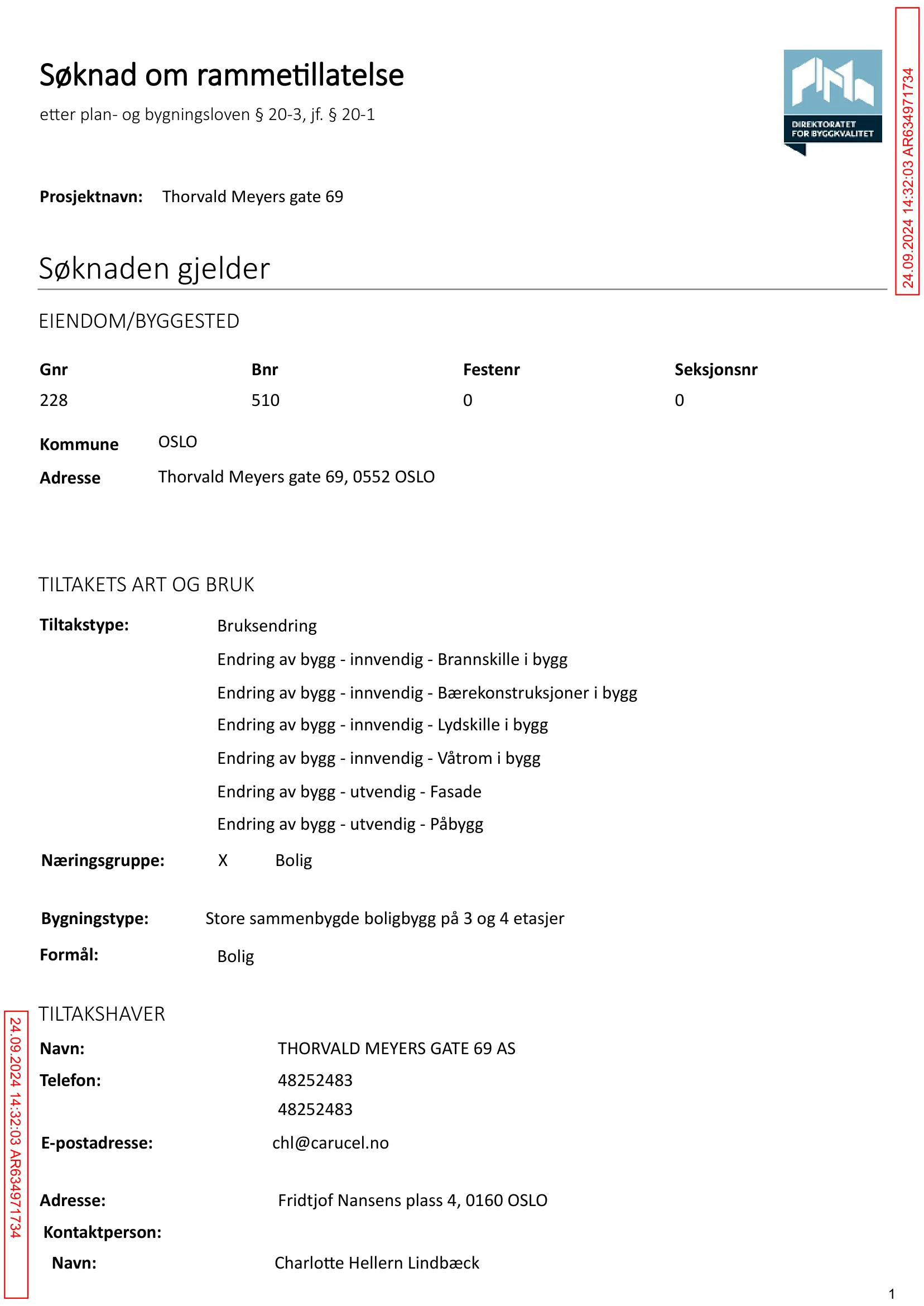 Søknad om rammetillatelse