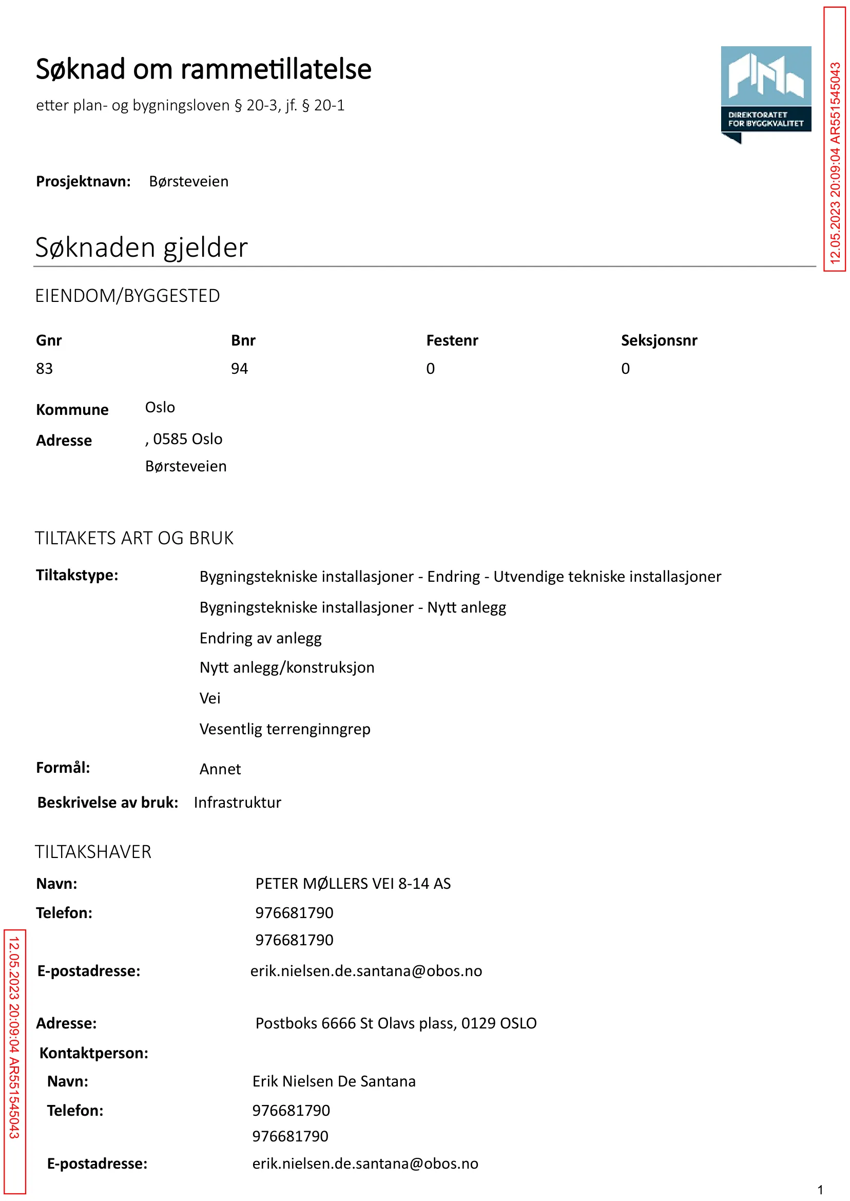 Søknad om rammetillatelse