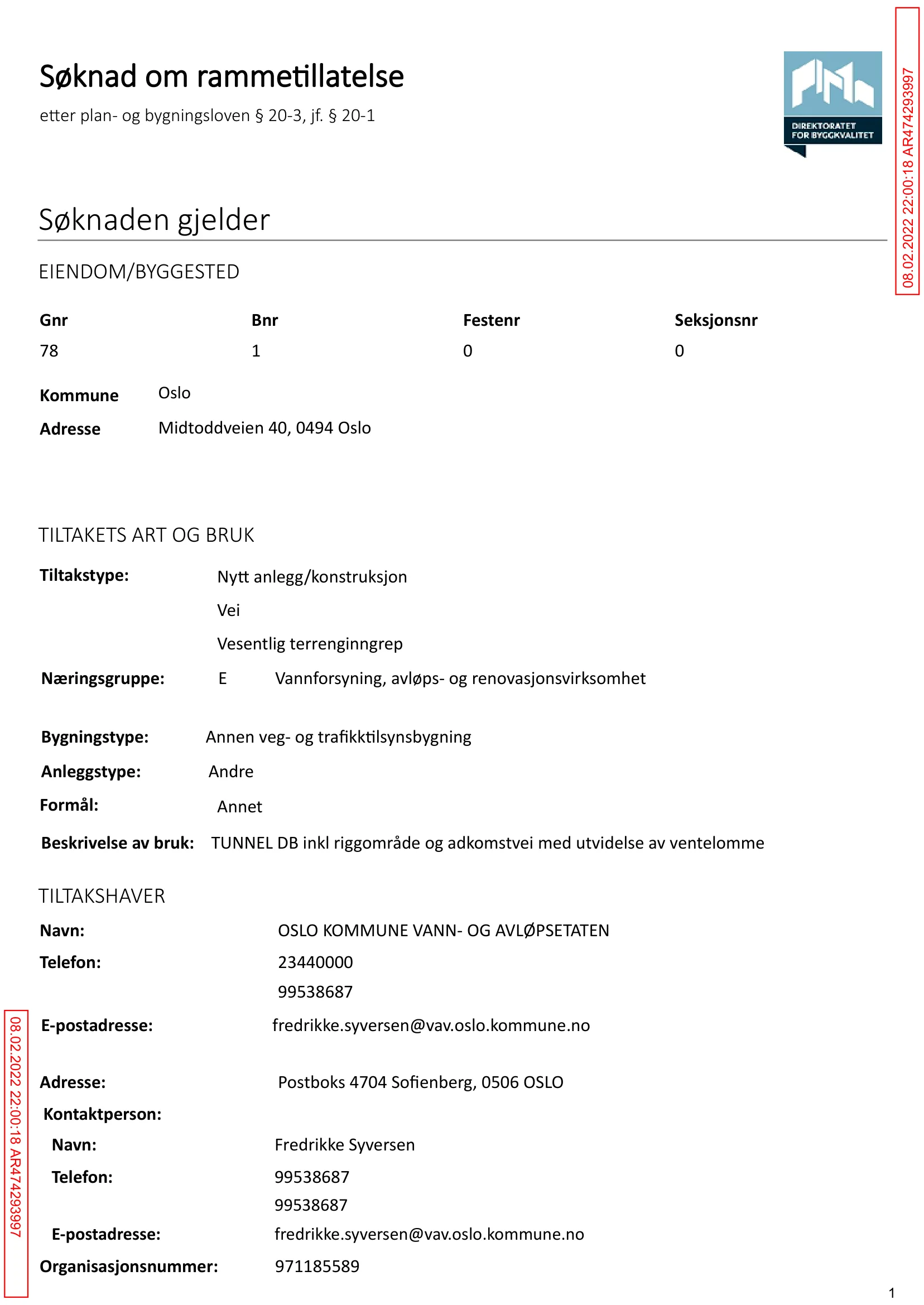 Søknad om rammetillatelse
