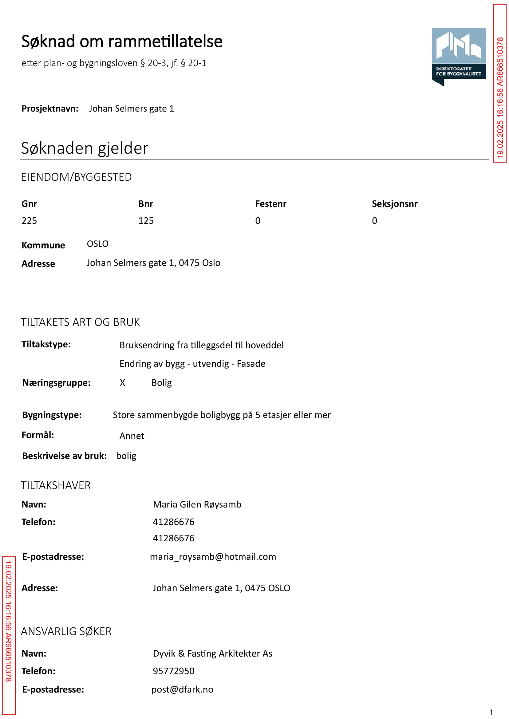 Søknad om rammetillatelse