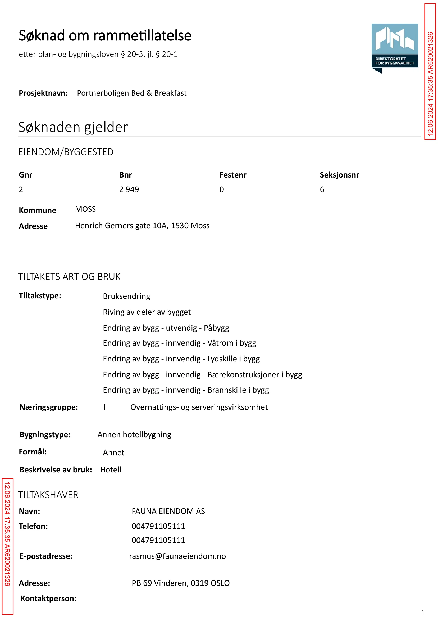 Søknad om rammetillatelse