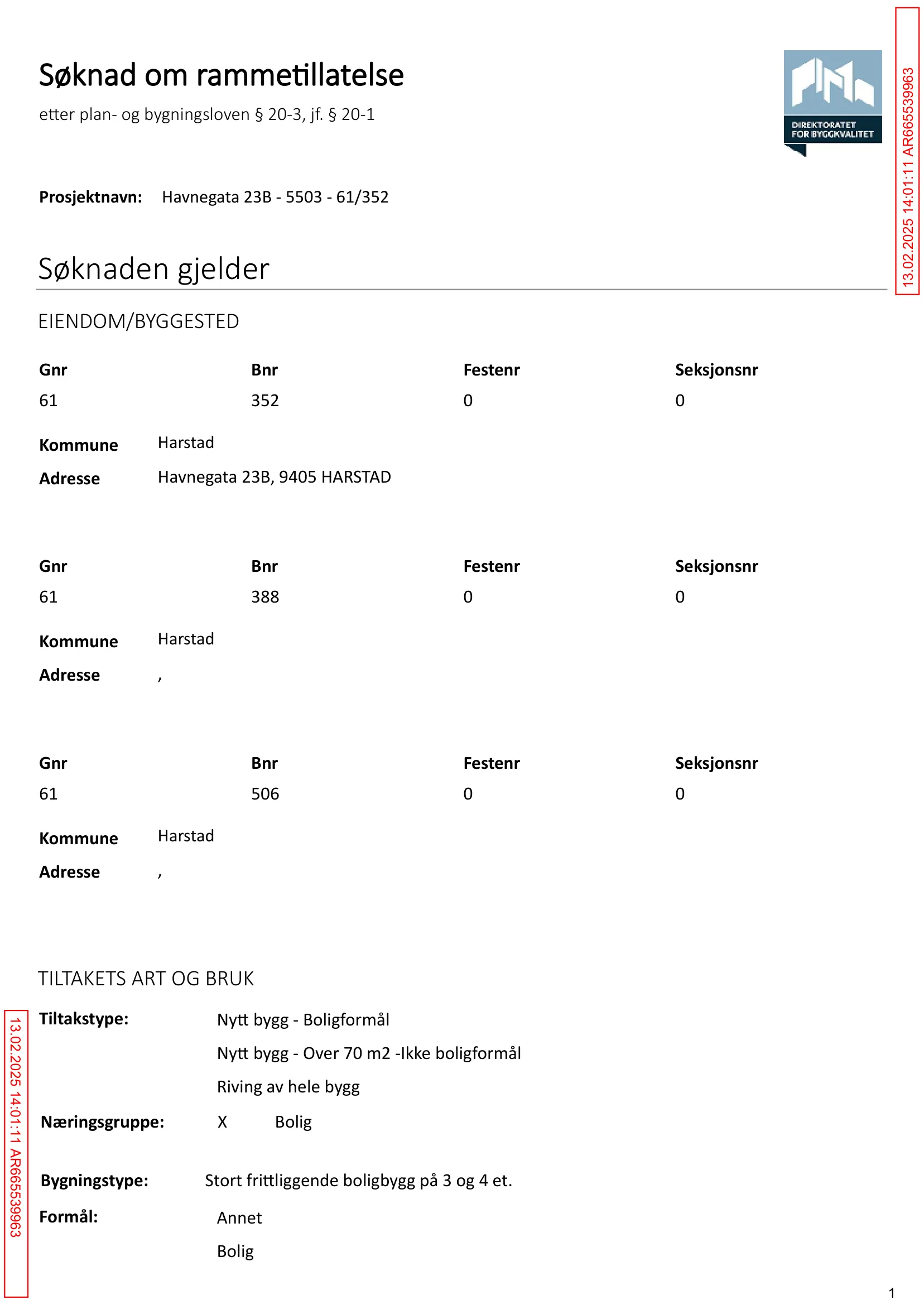 Søknad om rammetillatelse