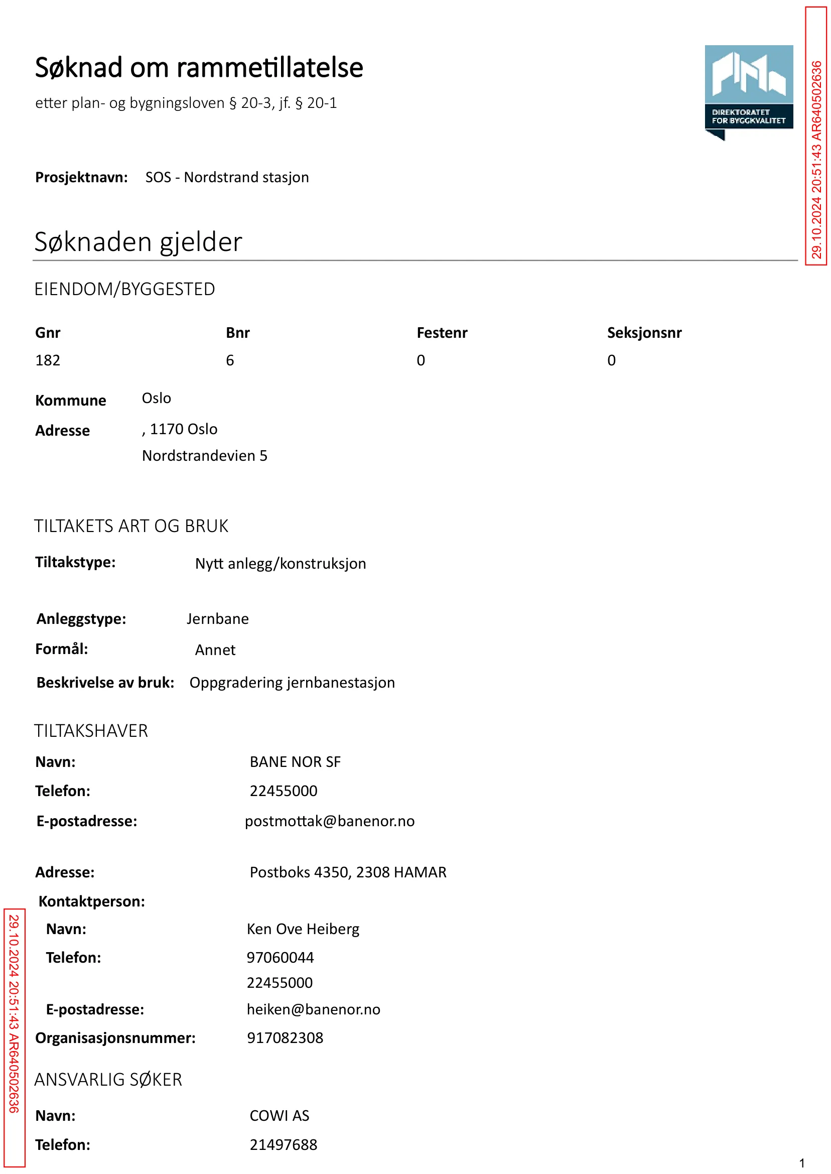 Søknad om rammetillatelse