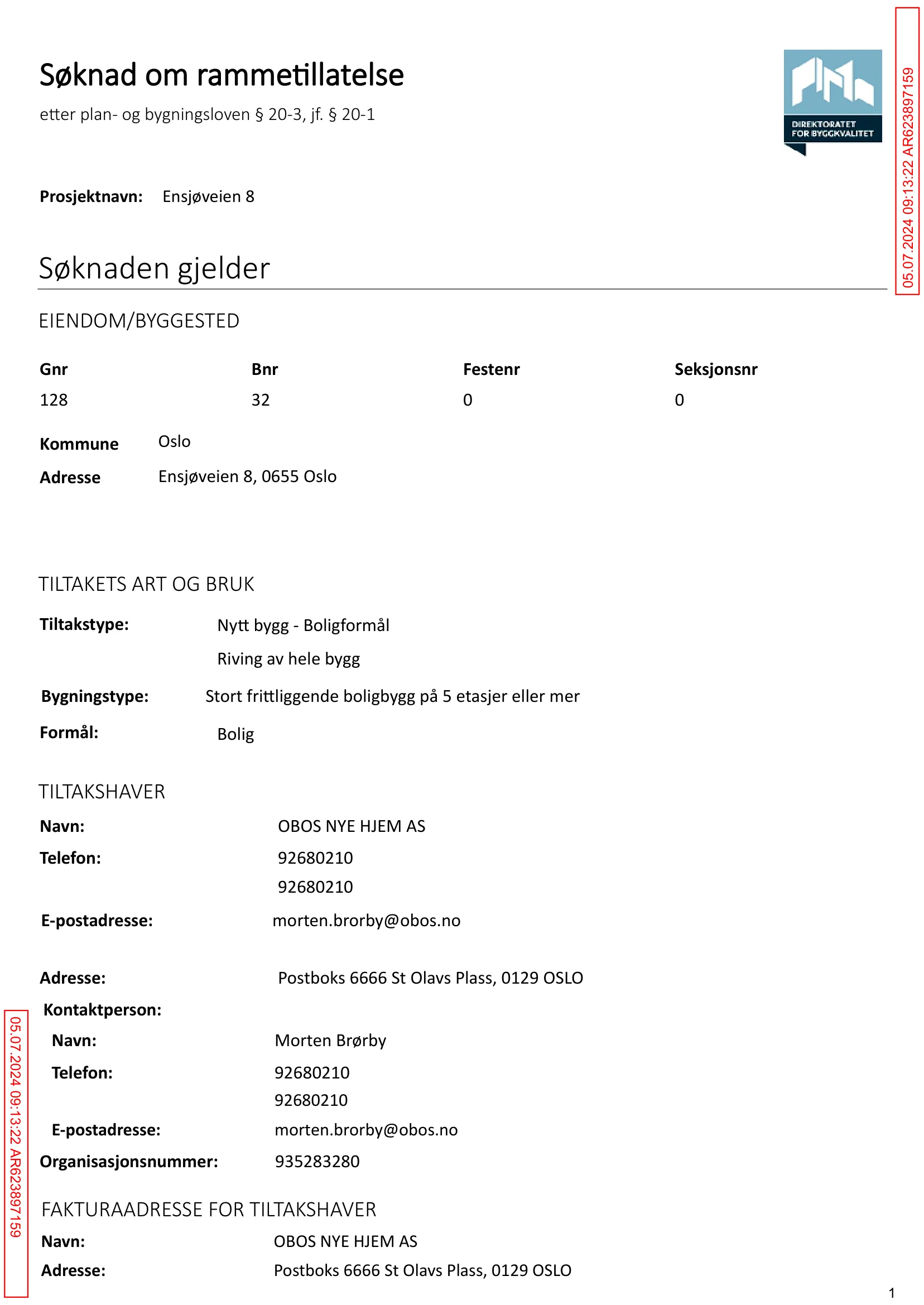 Søknad om rammetillatelse