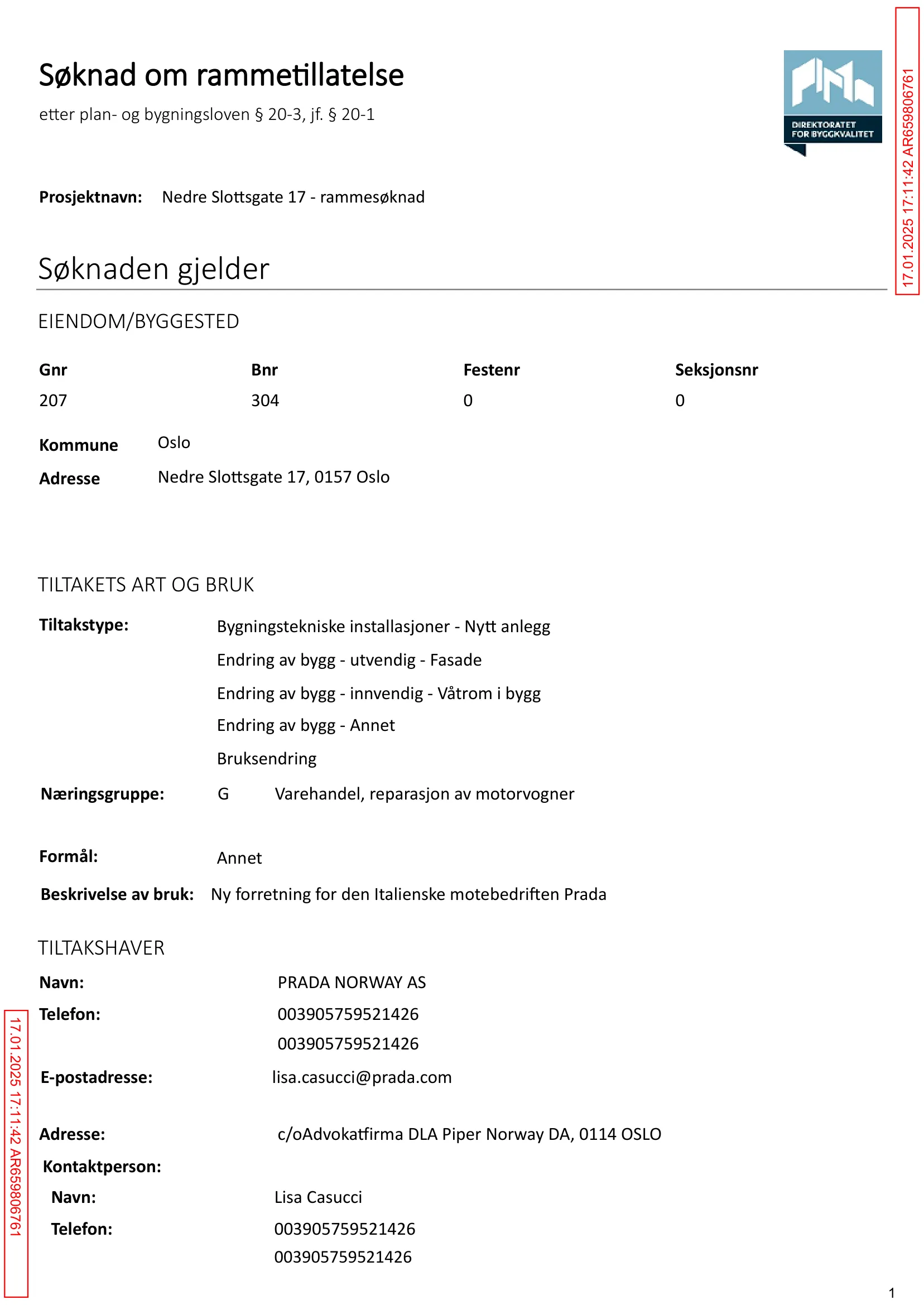 Søknad om rammetillatelse