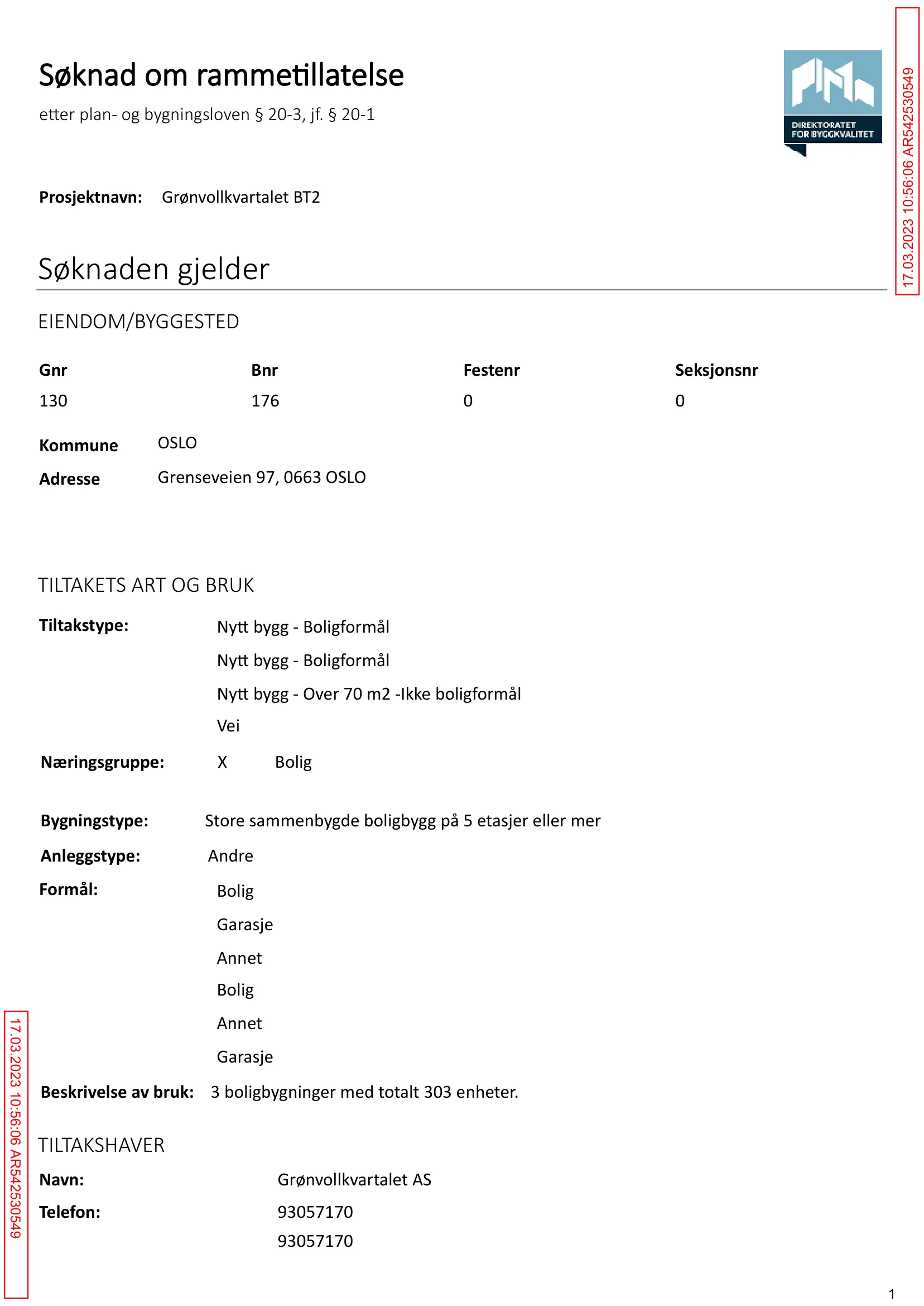 Søknad om rammetillatelse
