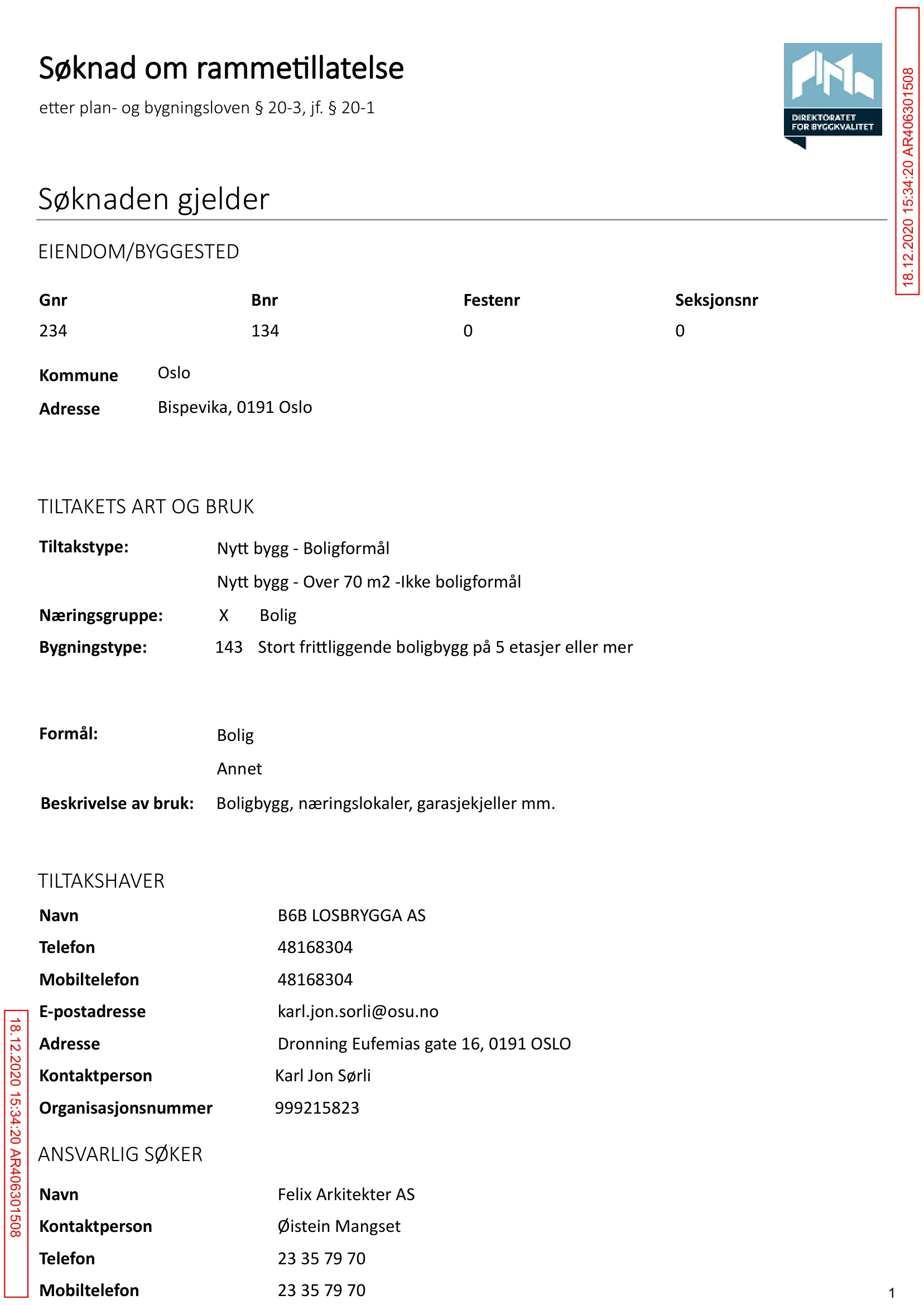 Søknad om rammetillatelse