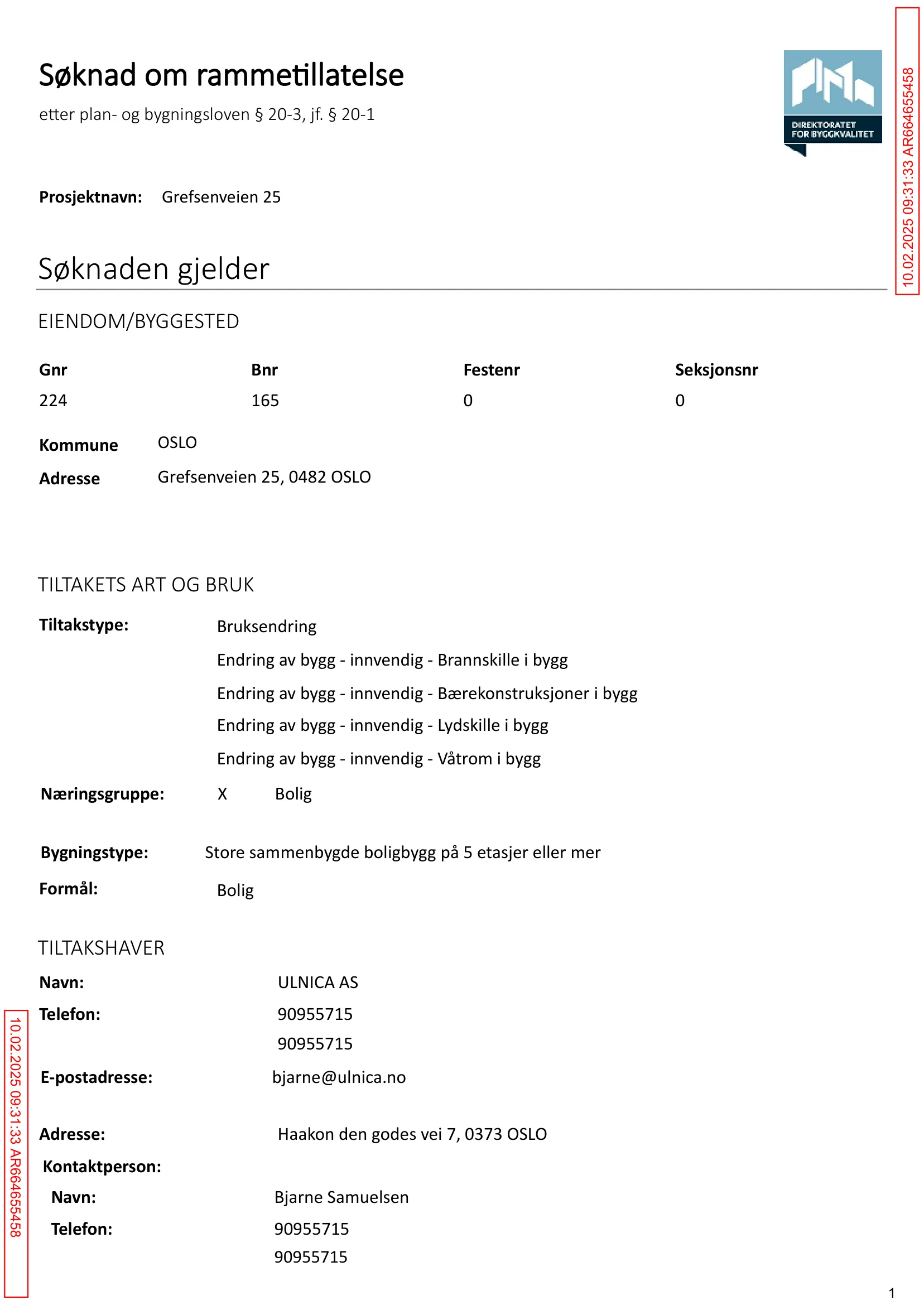 Søknad om rammetillatelse