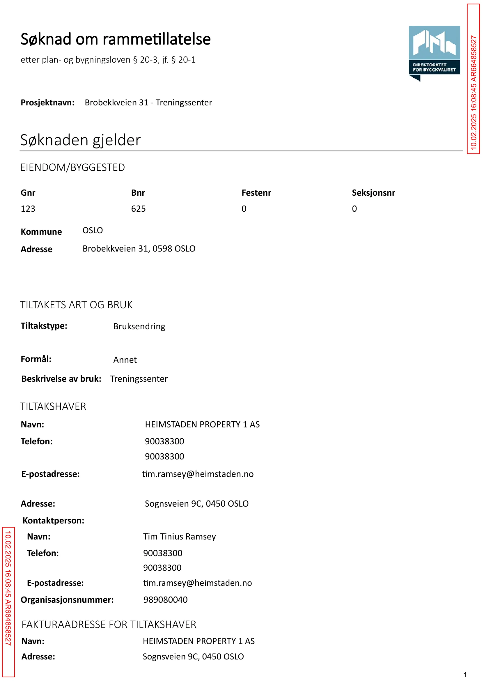 Søknad om rammetillatelse