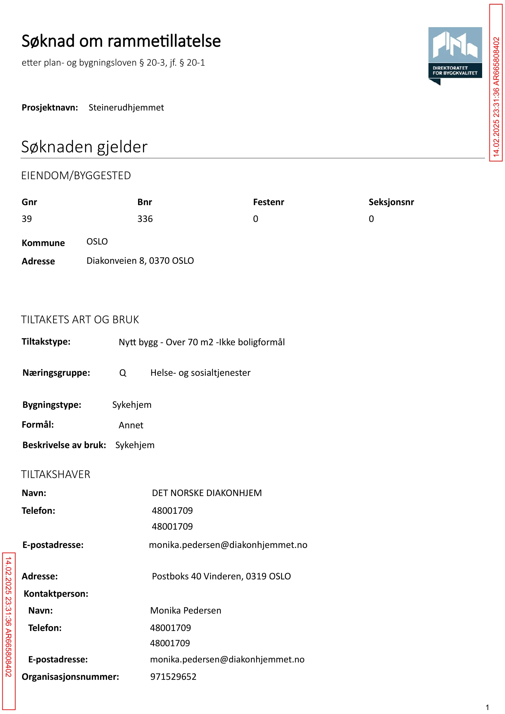 Søknad om rammetillatelse