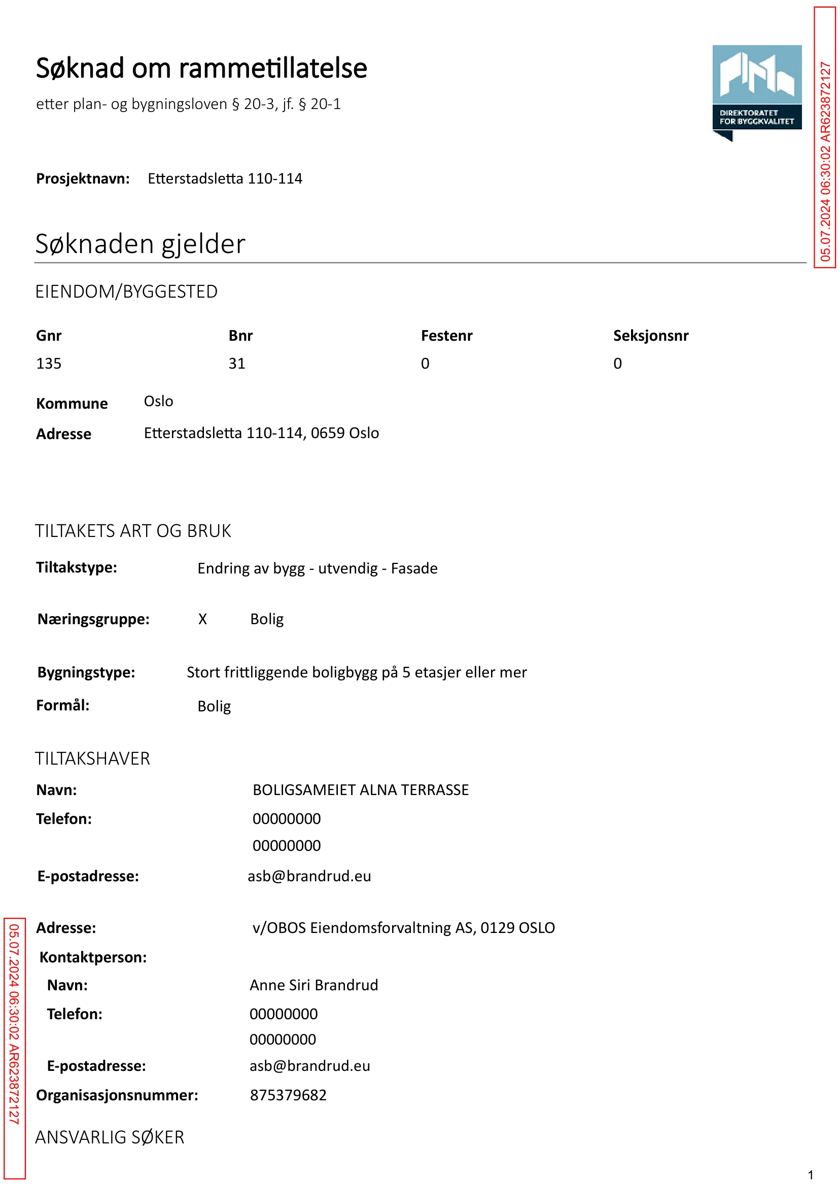 Søknad om rammetillatelse