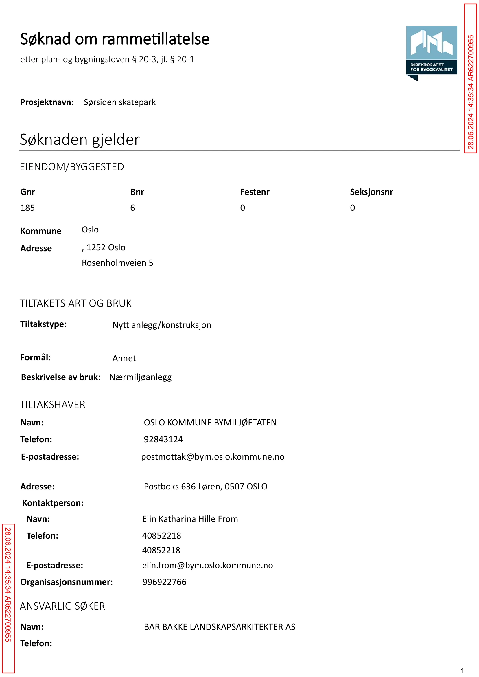 Søknad om rammetillatelse