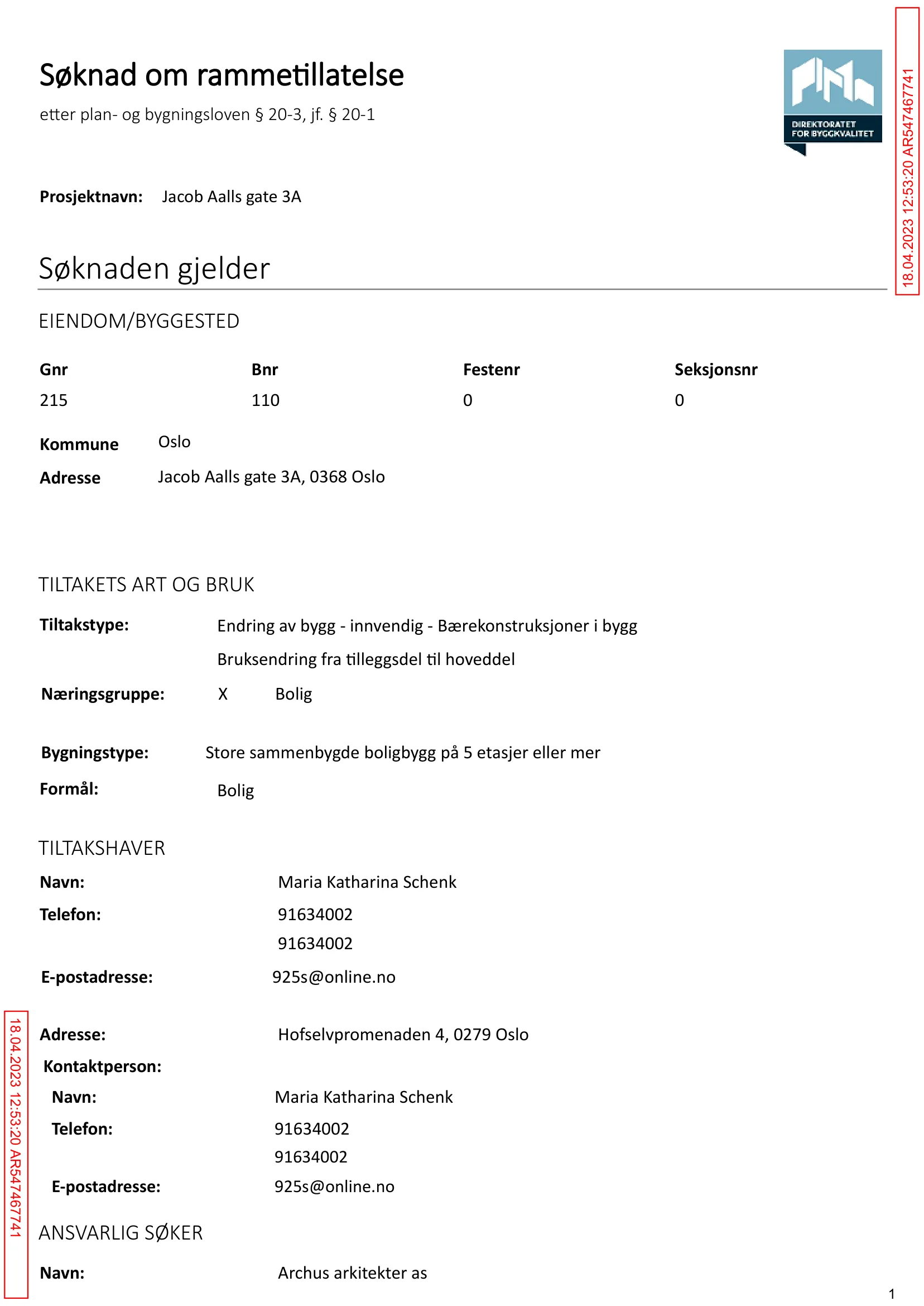 Søknad om rammetillatelse