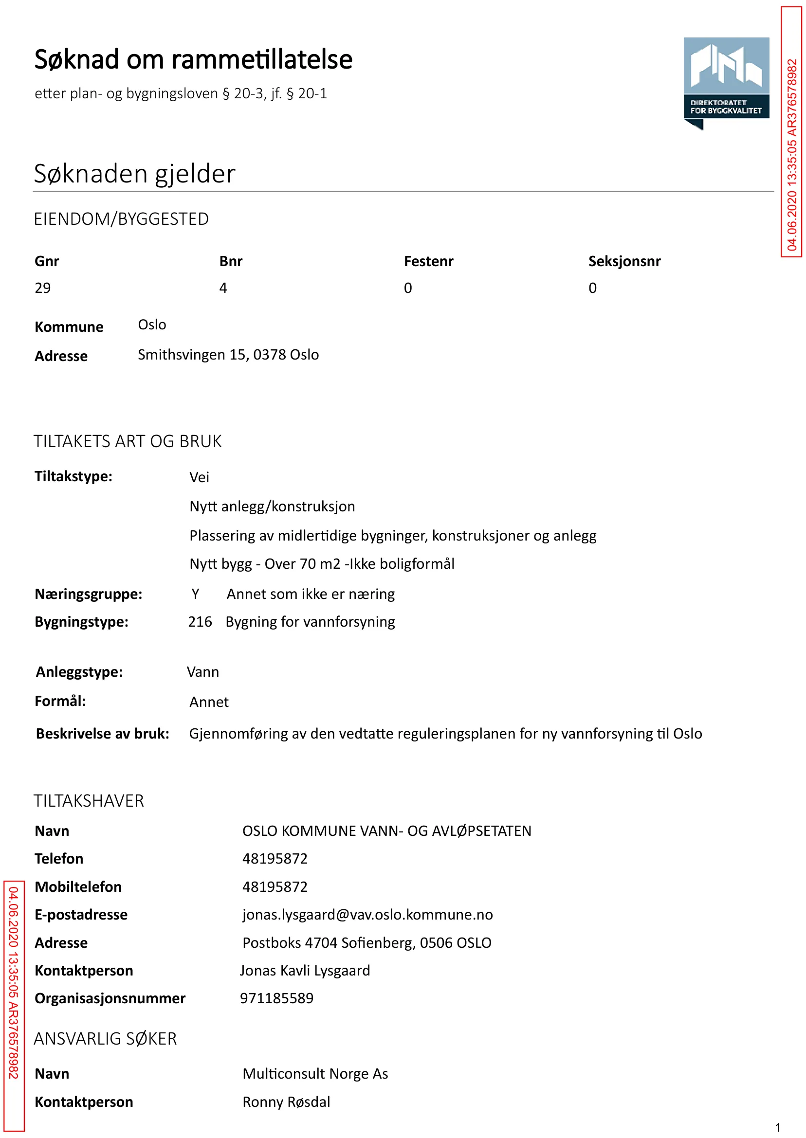 Søknad om rammetillatelse