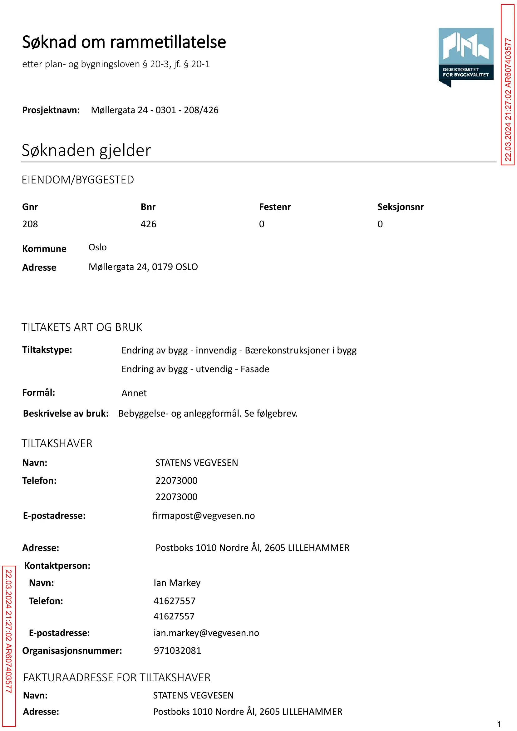 Søknad om rammetillatelse