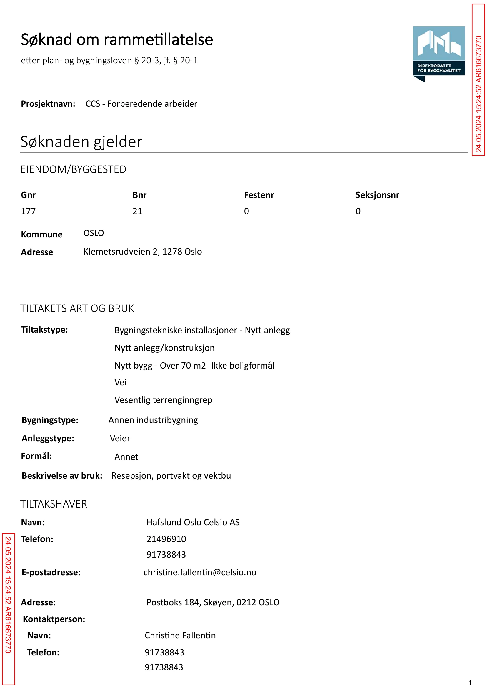 Søknad om rammetillatelse