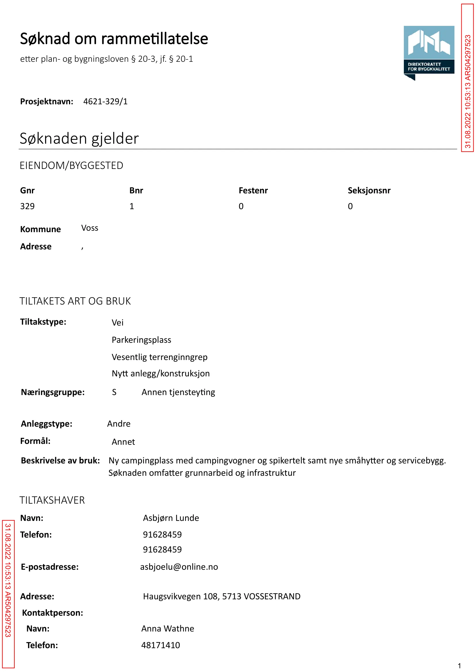 Søknad om rammetillatelse