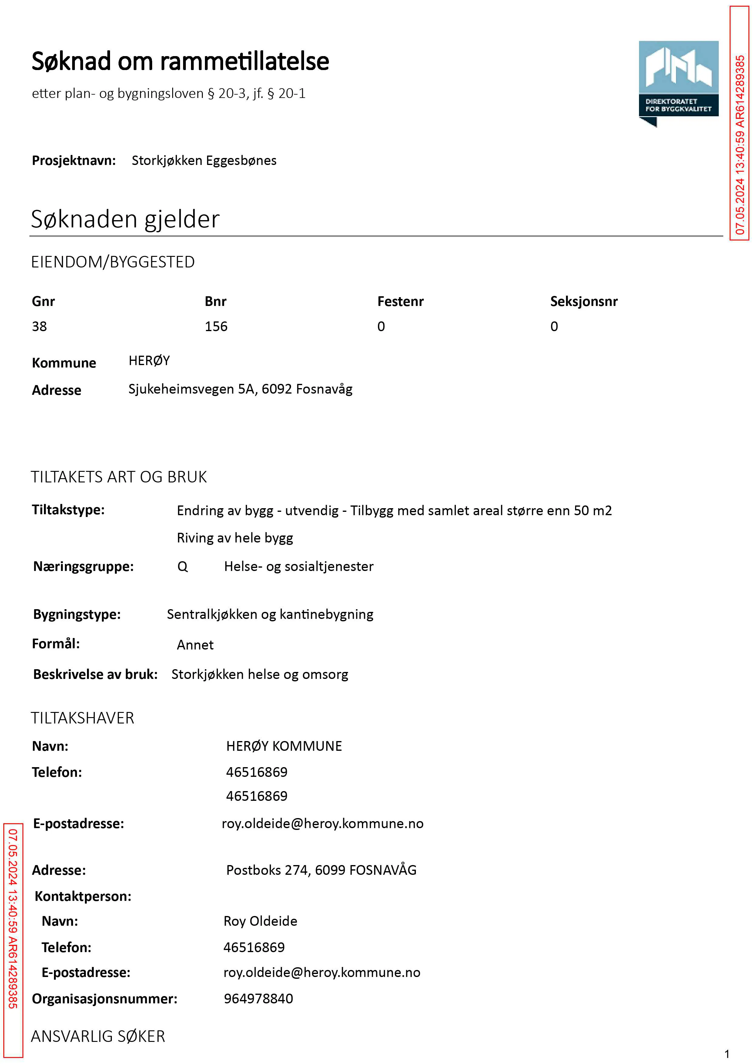 Søknad om rammetillatelse