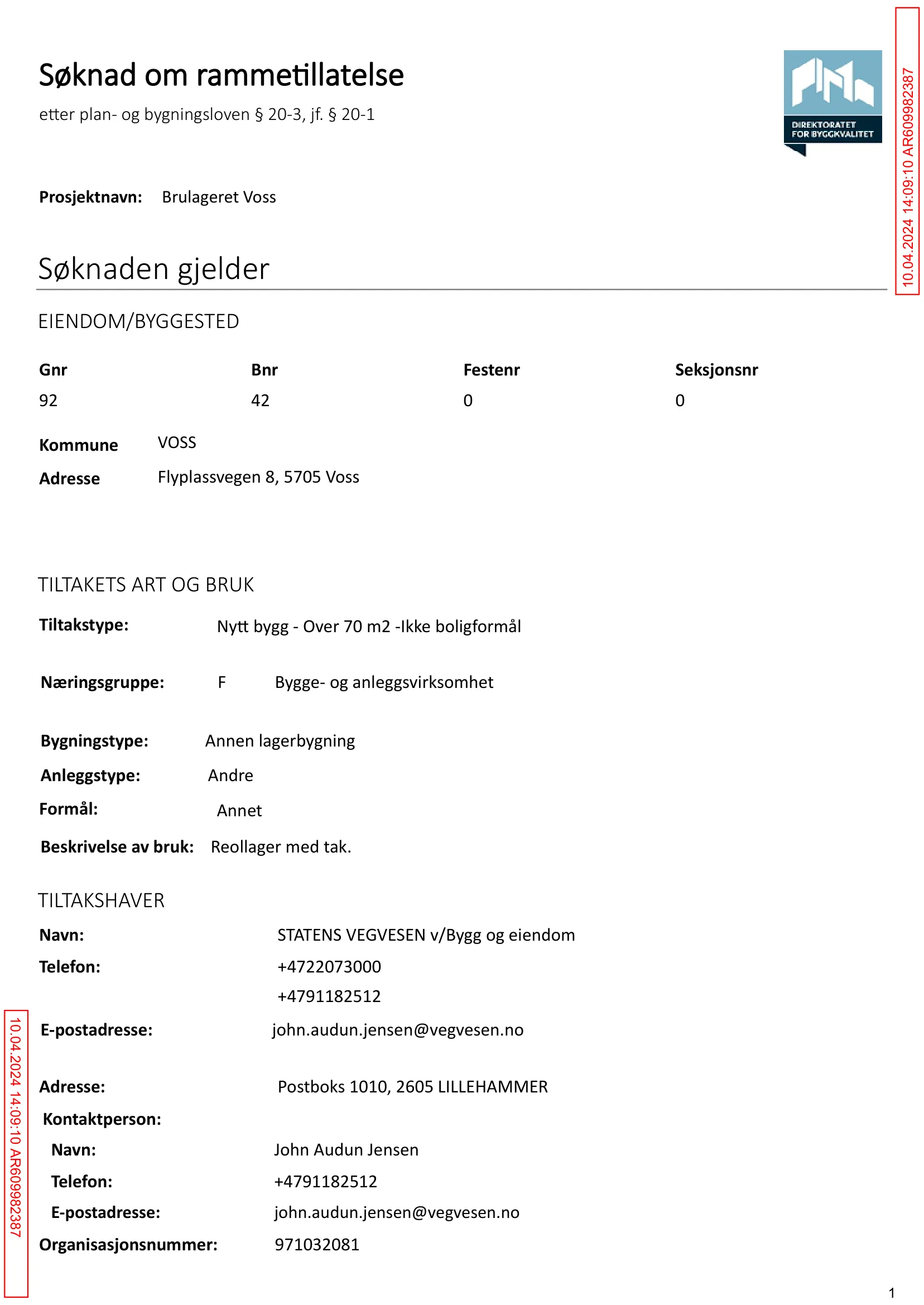 Søknad om rammetillatelse