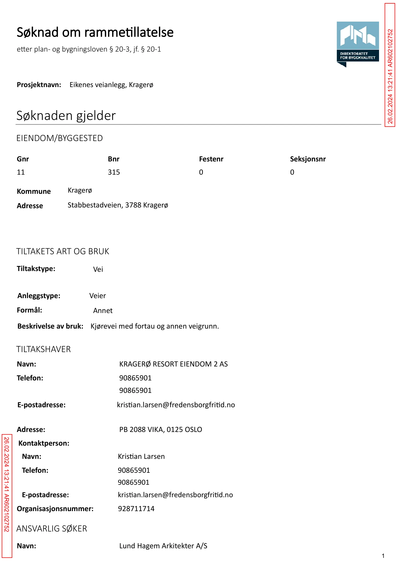 Søknad om rammetillatelse