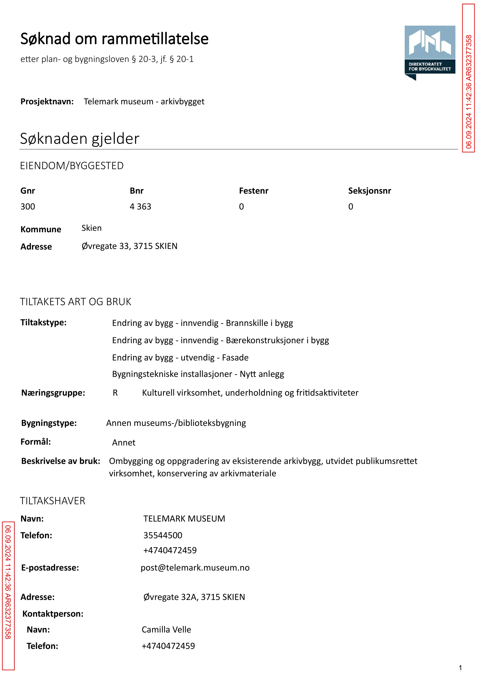 Søknad om rammetillatelse