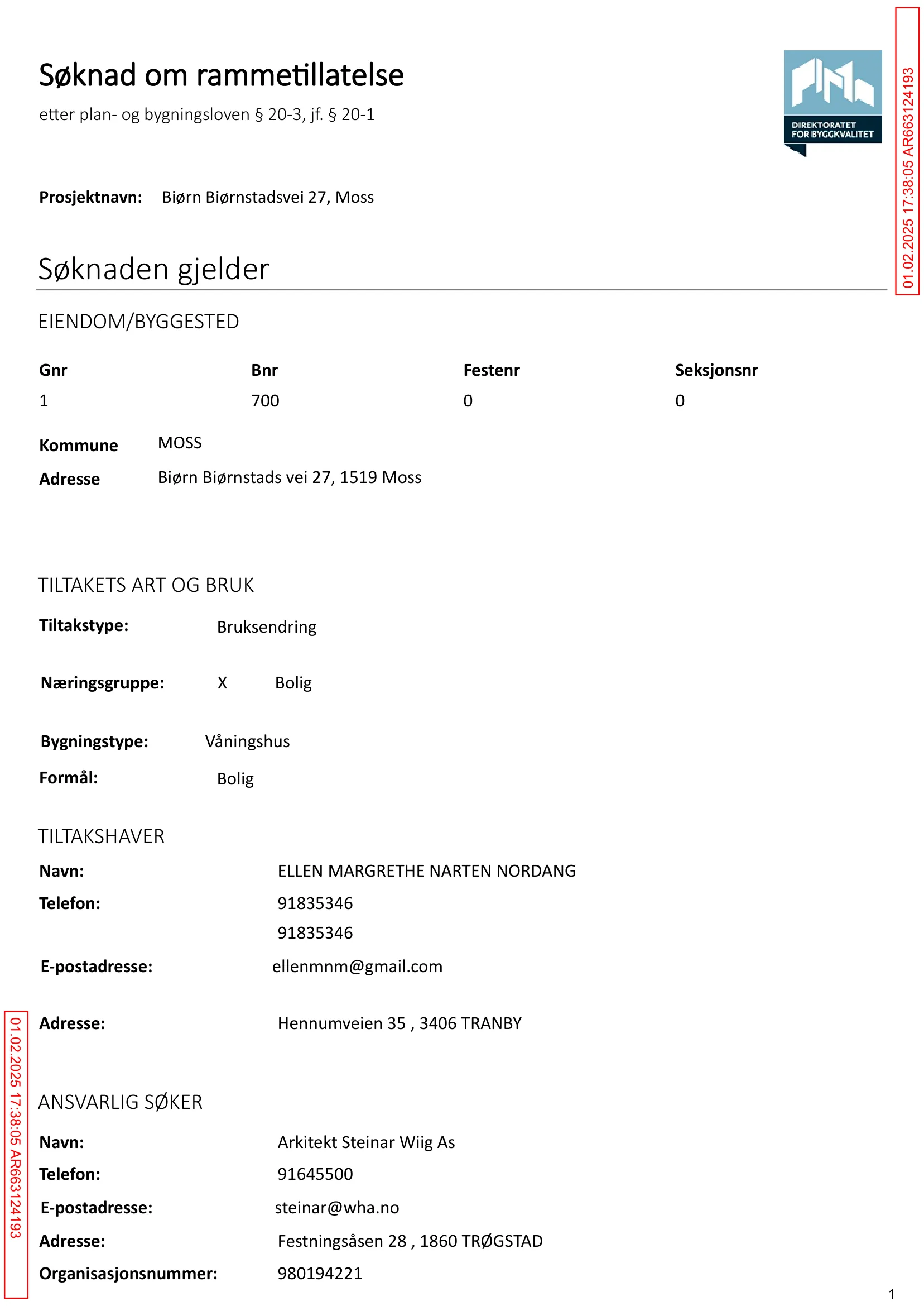 Søknad om rammetillatelse