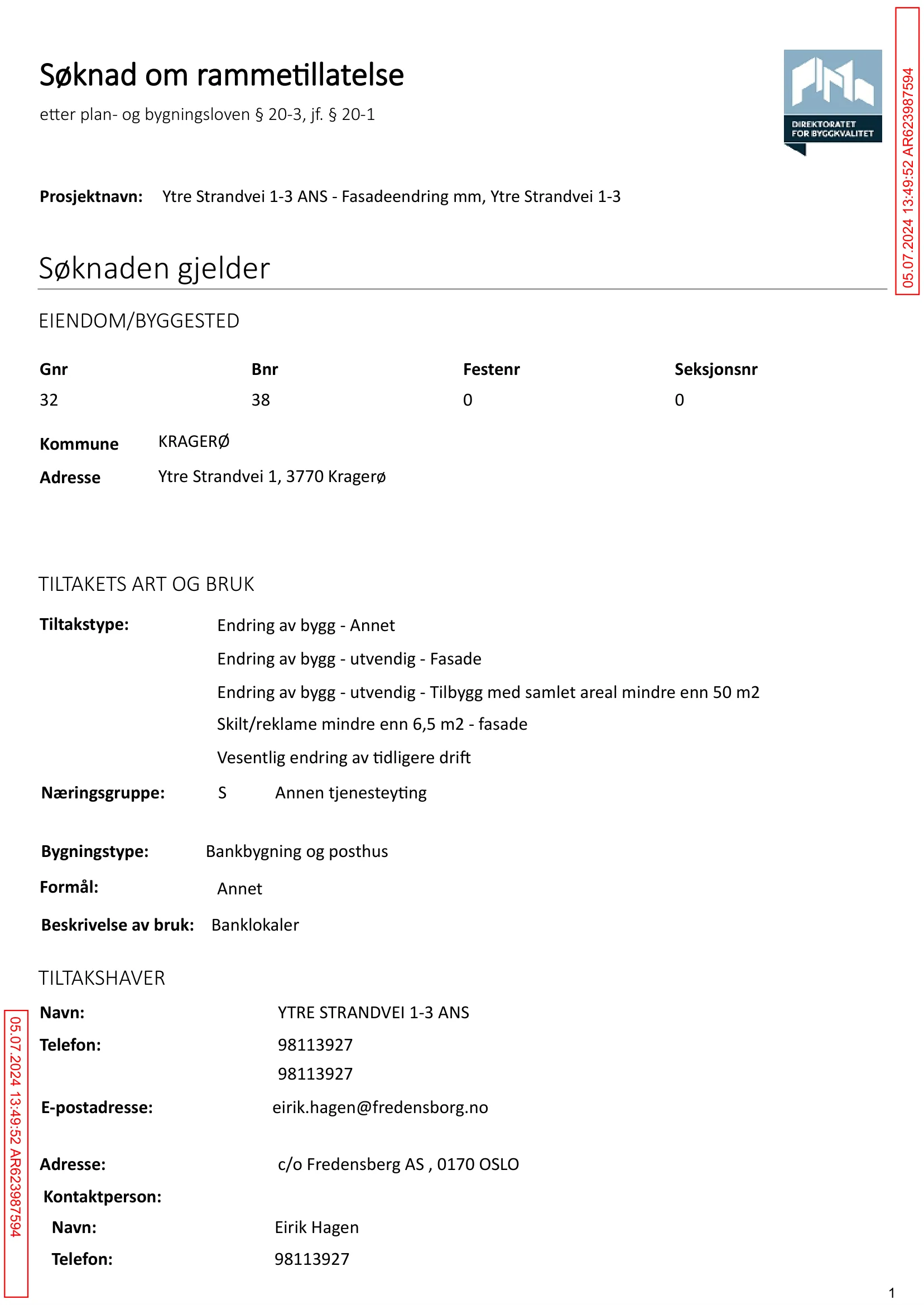 Søknad om rammetillatelse