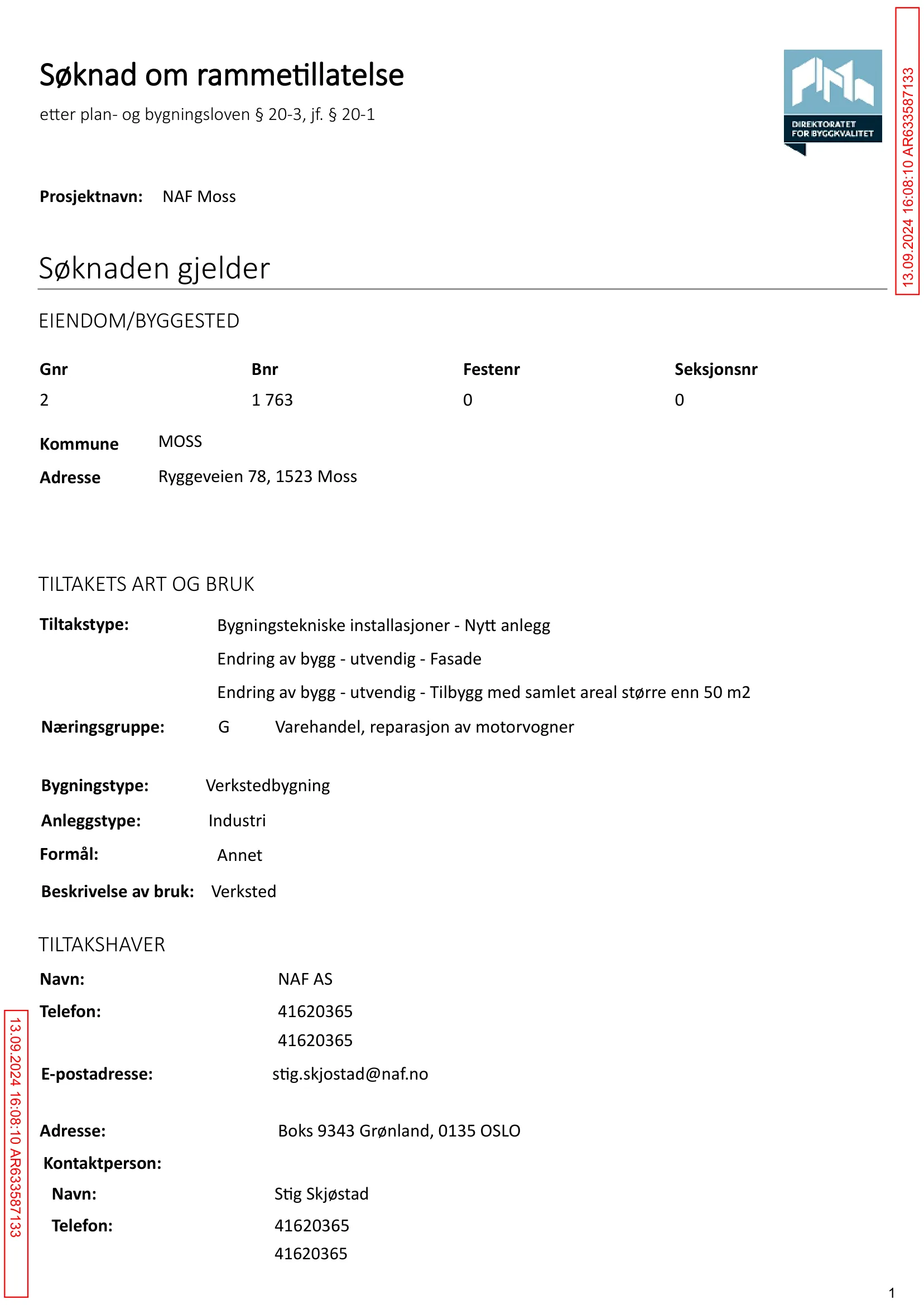 Søknad om rammetillatelse