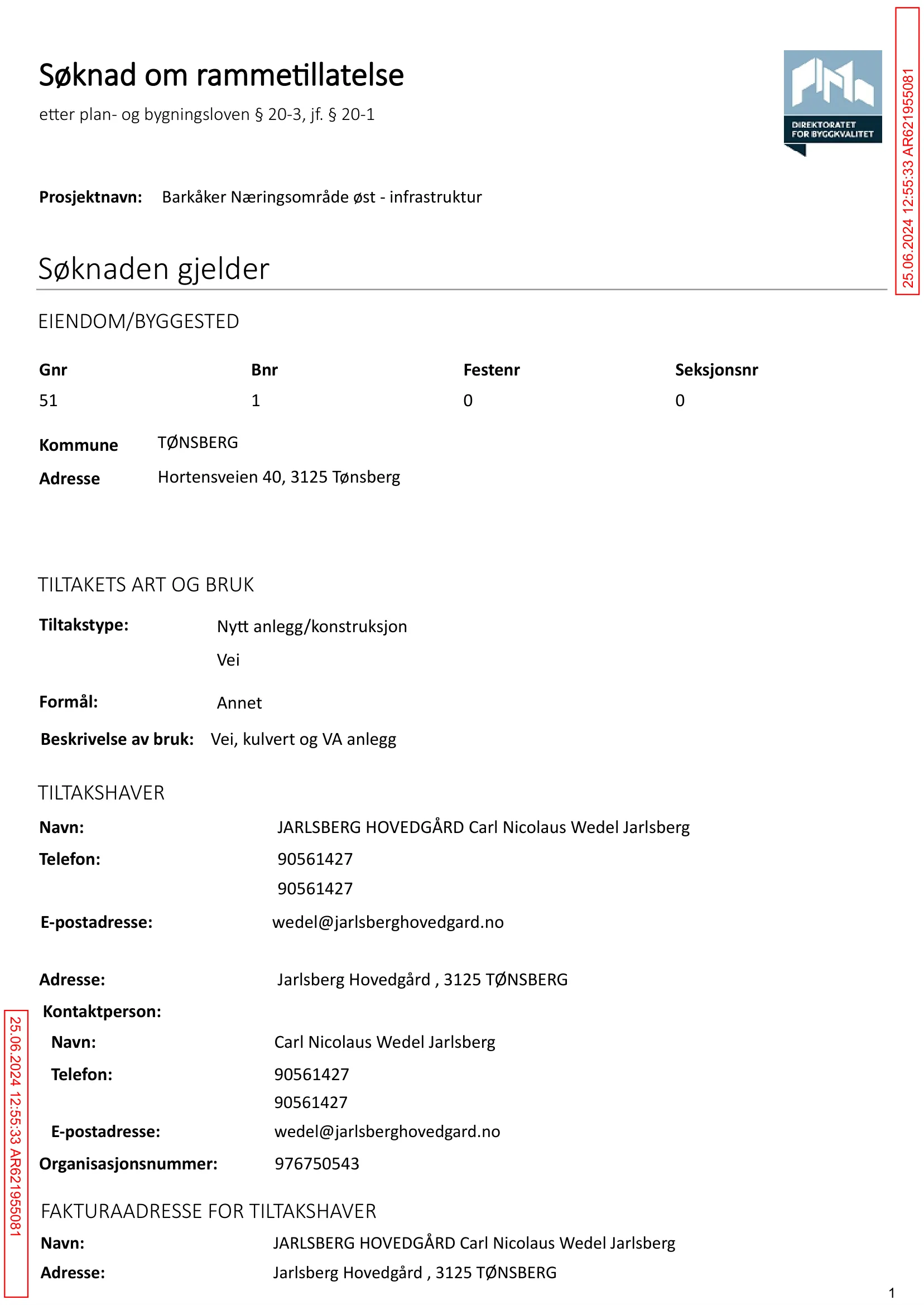 Søknad om rammetillatelse