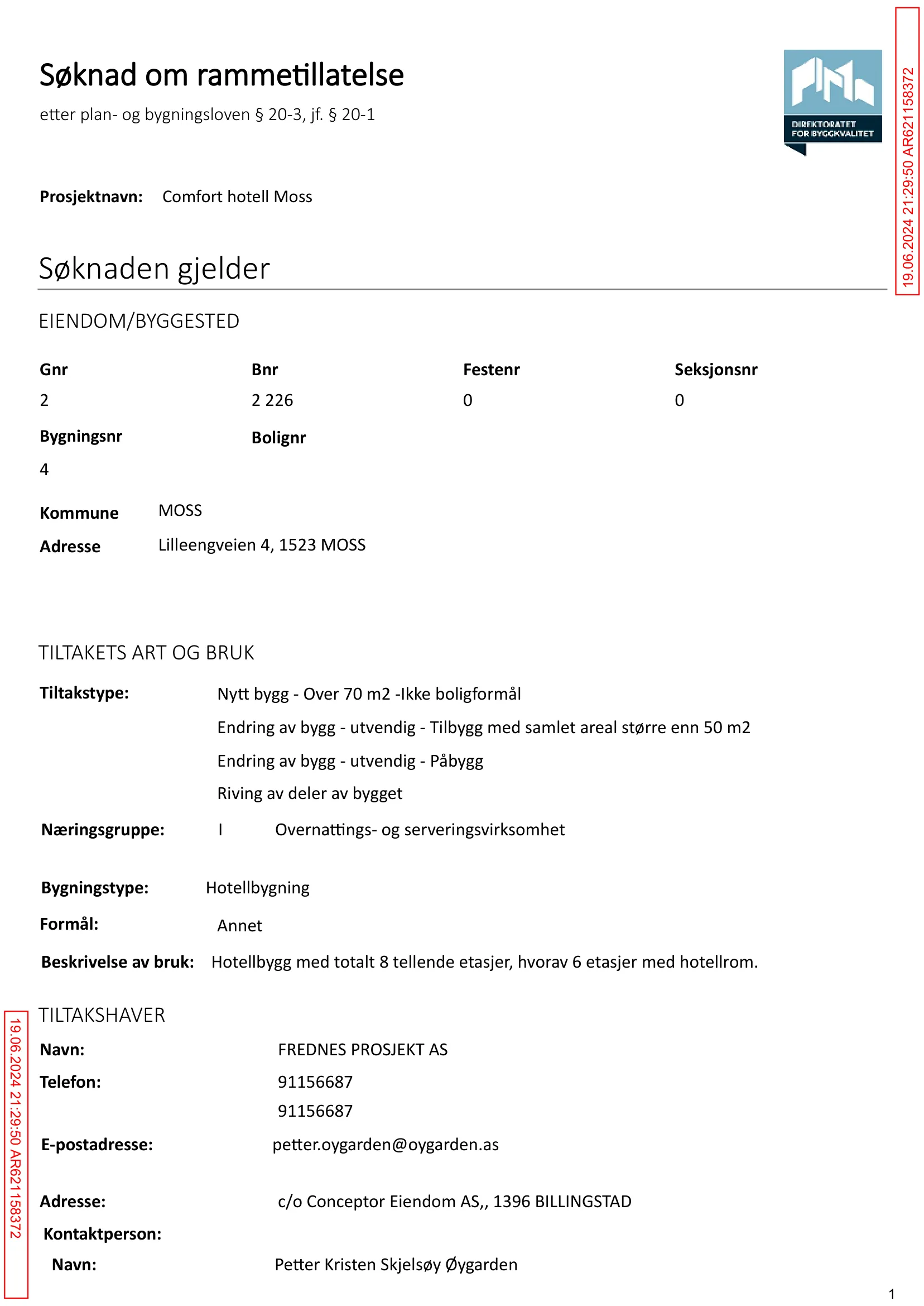 Søknad om rammetillatelse