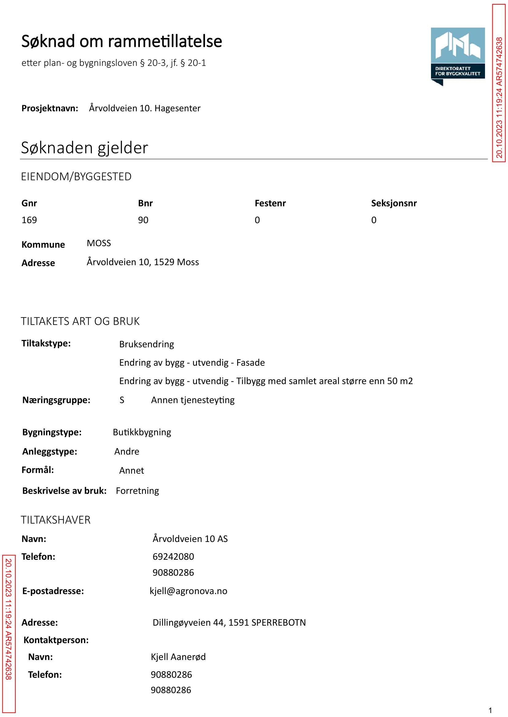 Søknad om rammetillatelse