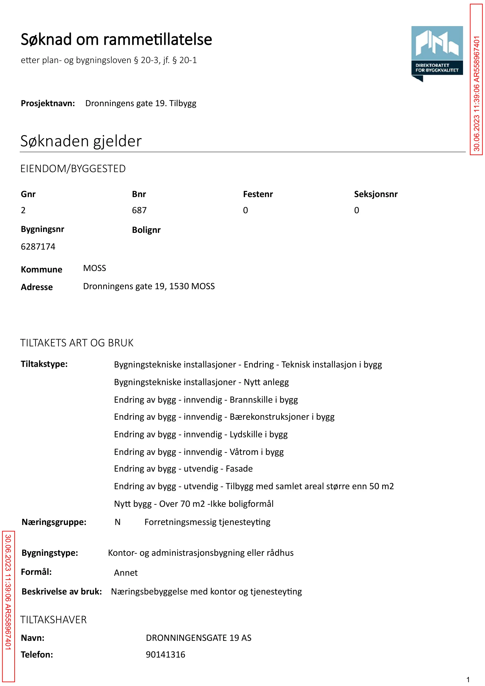 Søknad om rammetillatelse