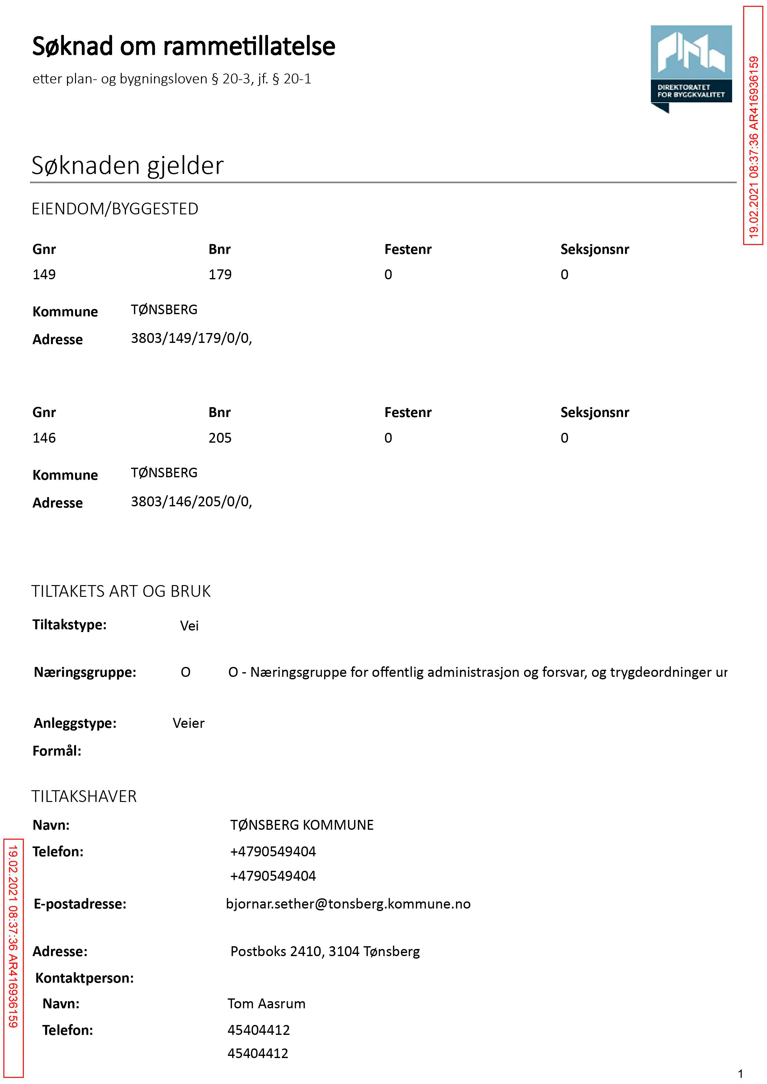 Søknad om rammetillatelse