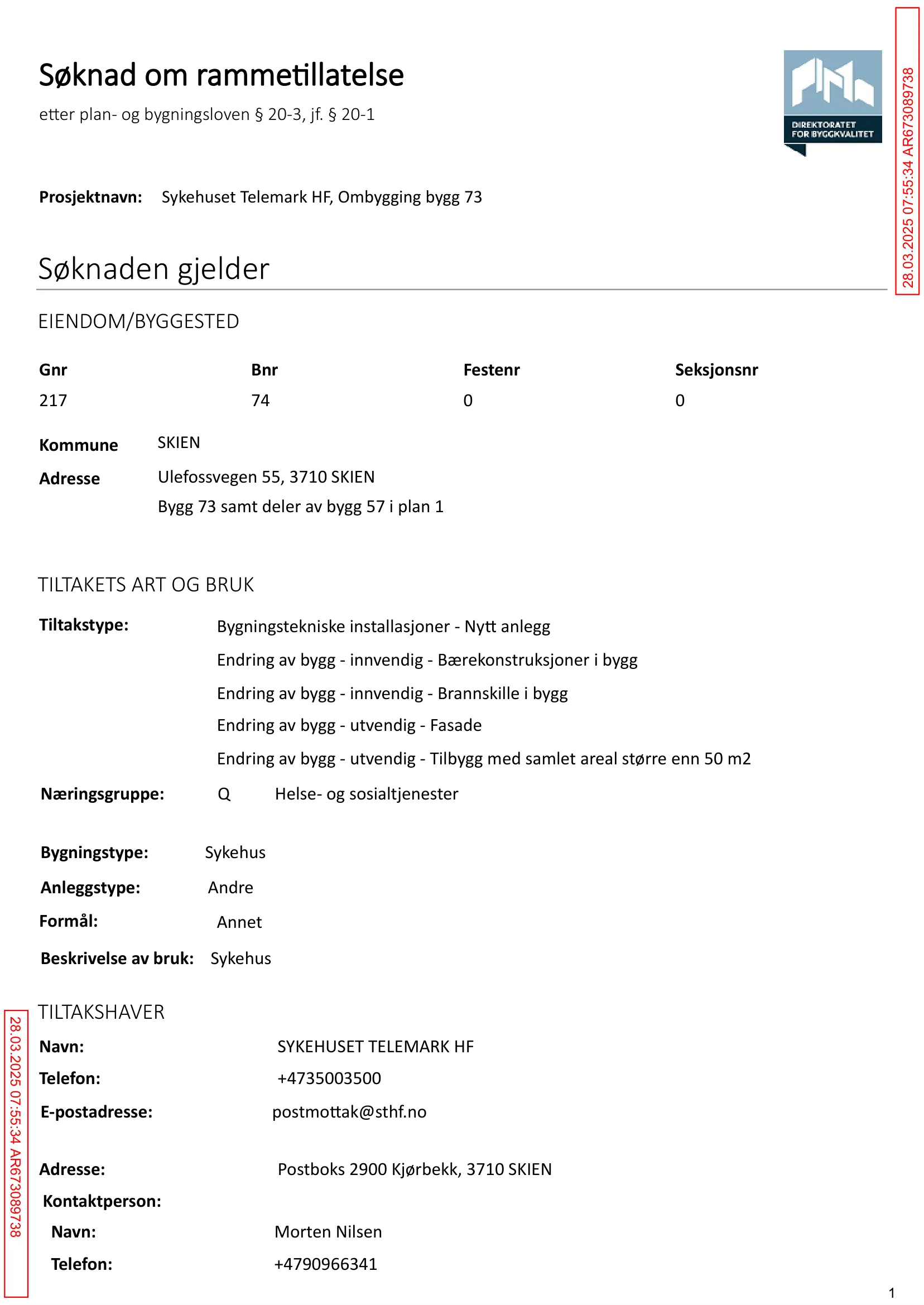Søknad om rammetillatelse