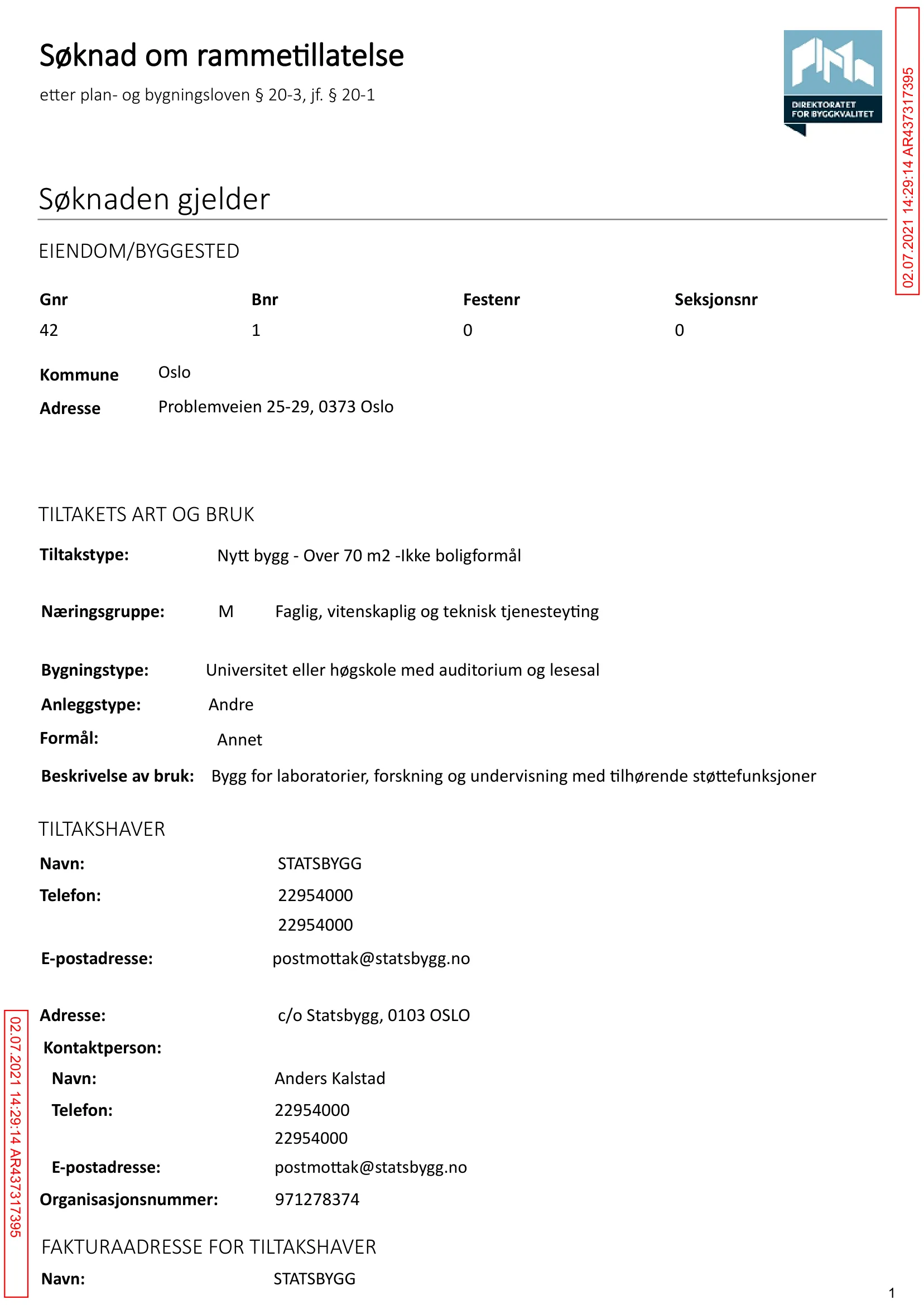 Søknad om rammetillatelse
