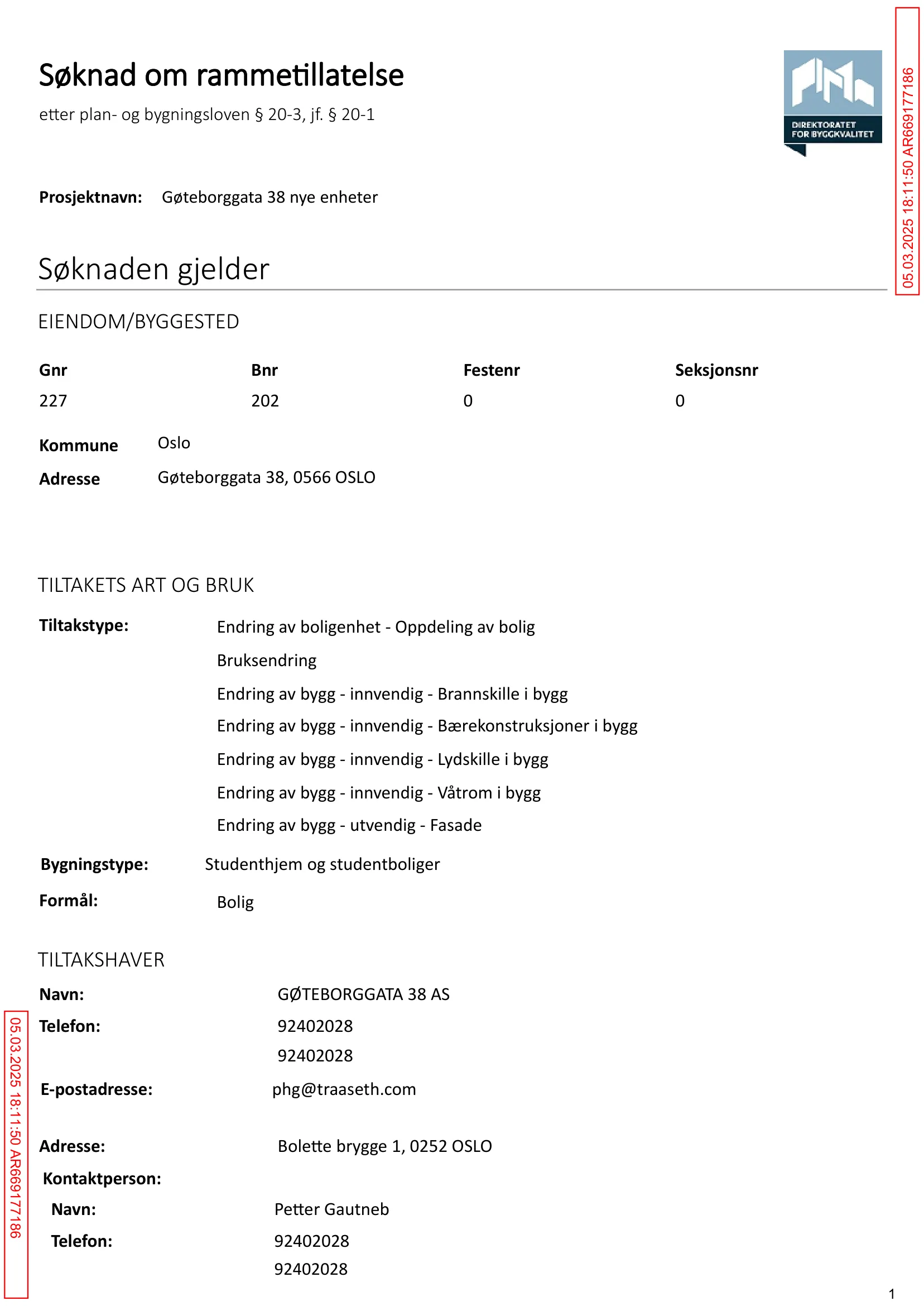 Søknad om rammetillatelse
