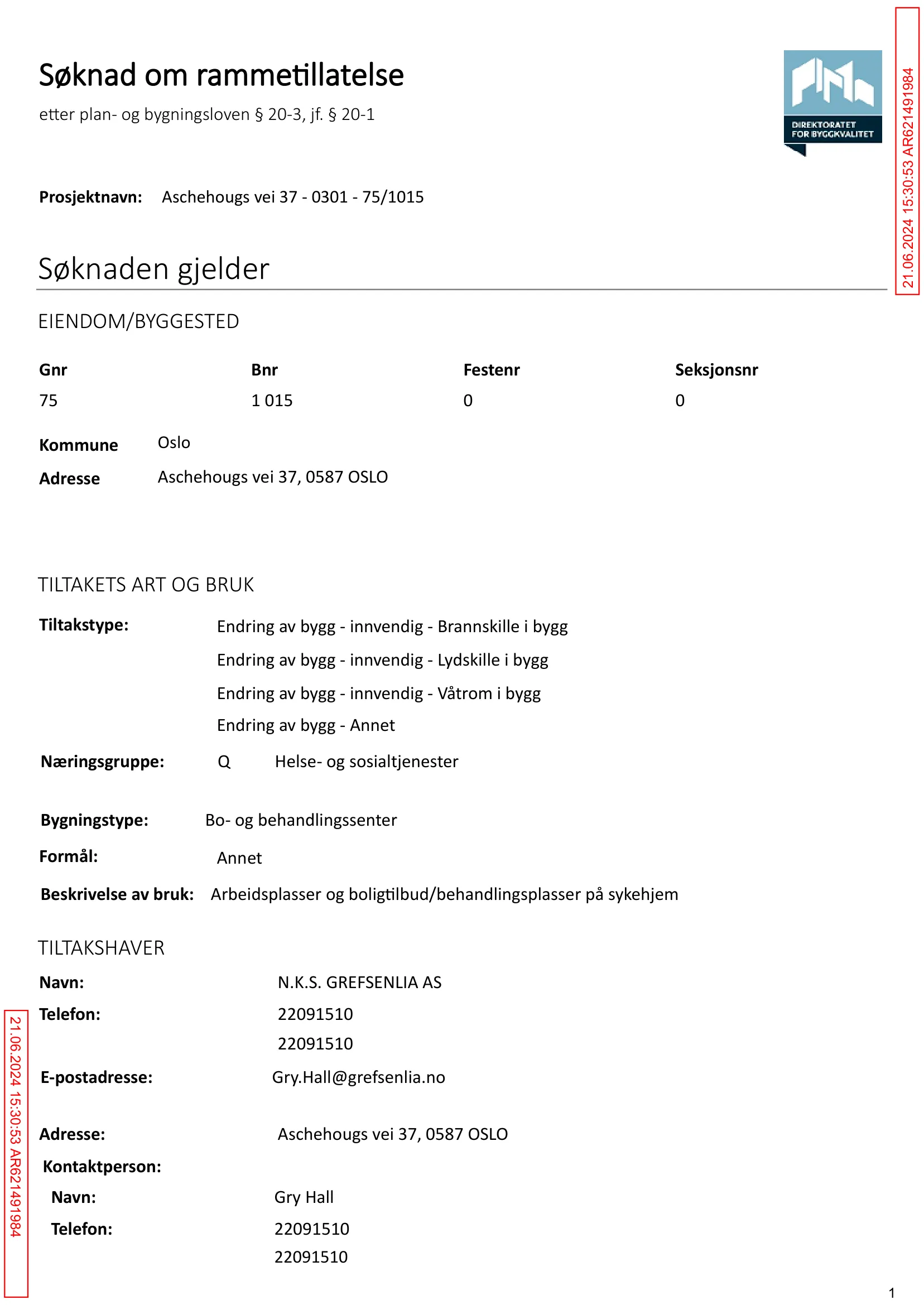Søknad om rammetillatelse