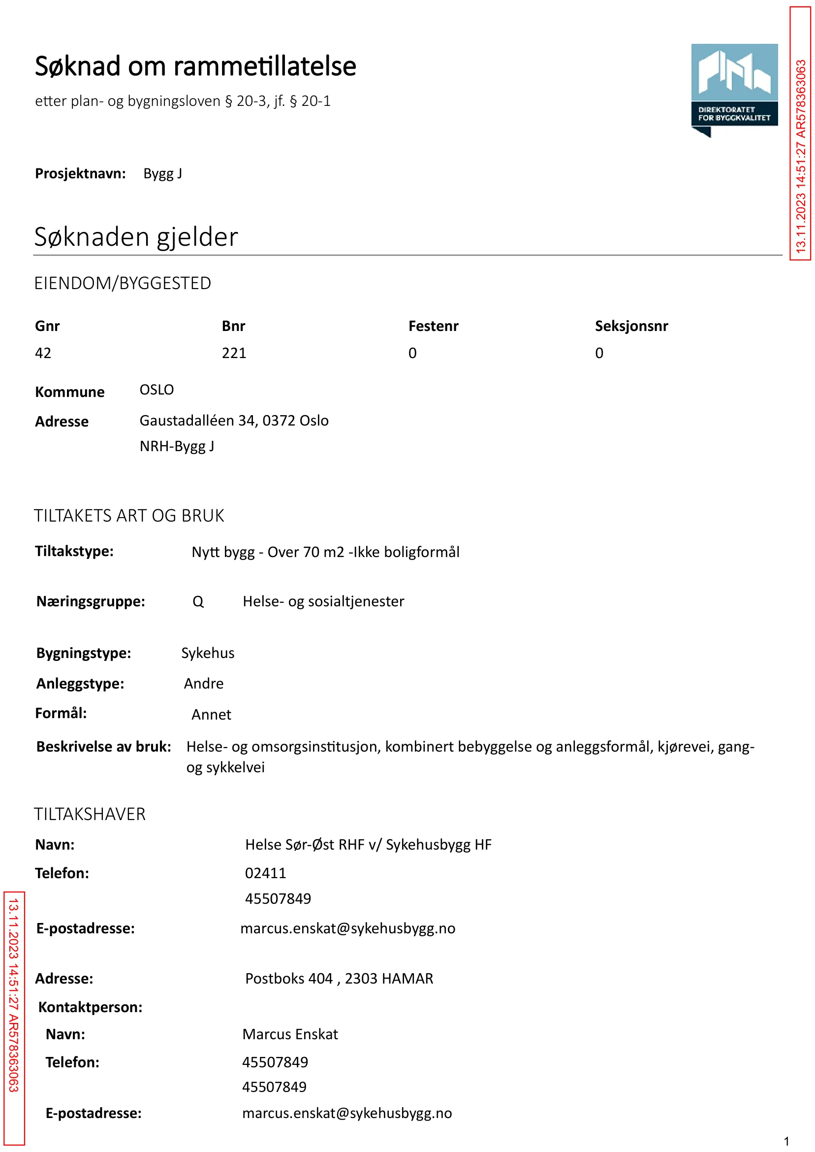 Søknad om rammetillatelse