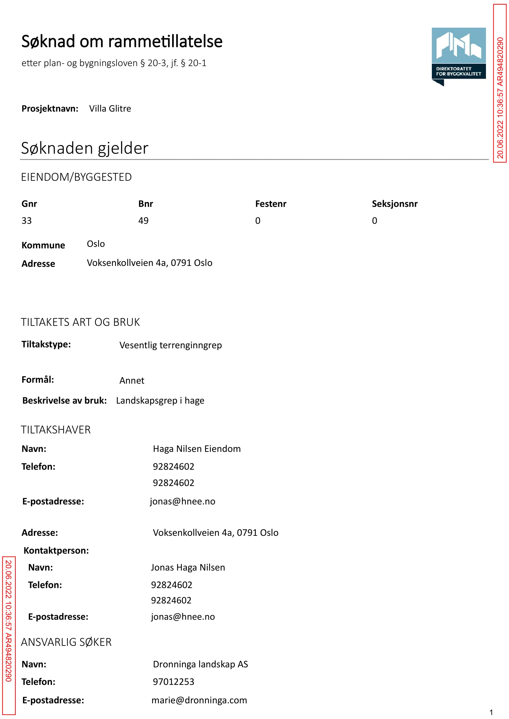 Søknad om rammetillatelse