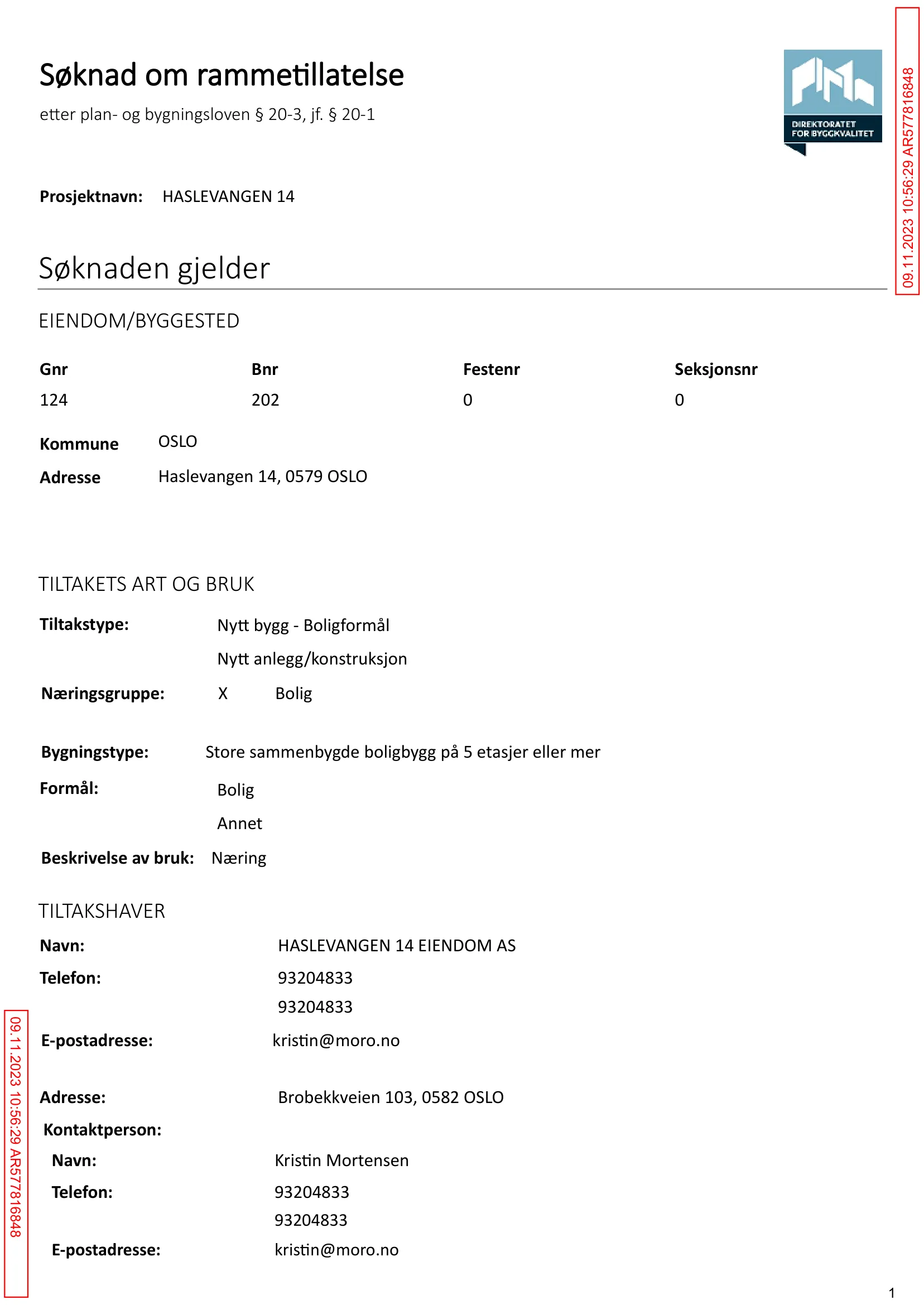 Søknad om rammetillatelse