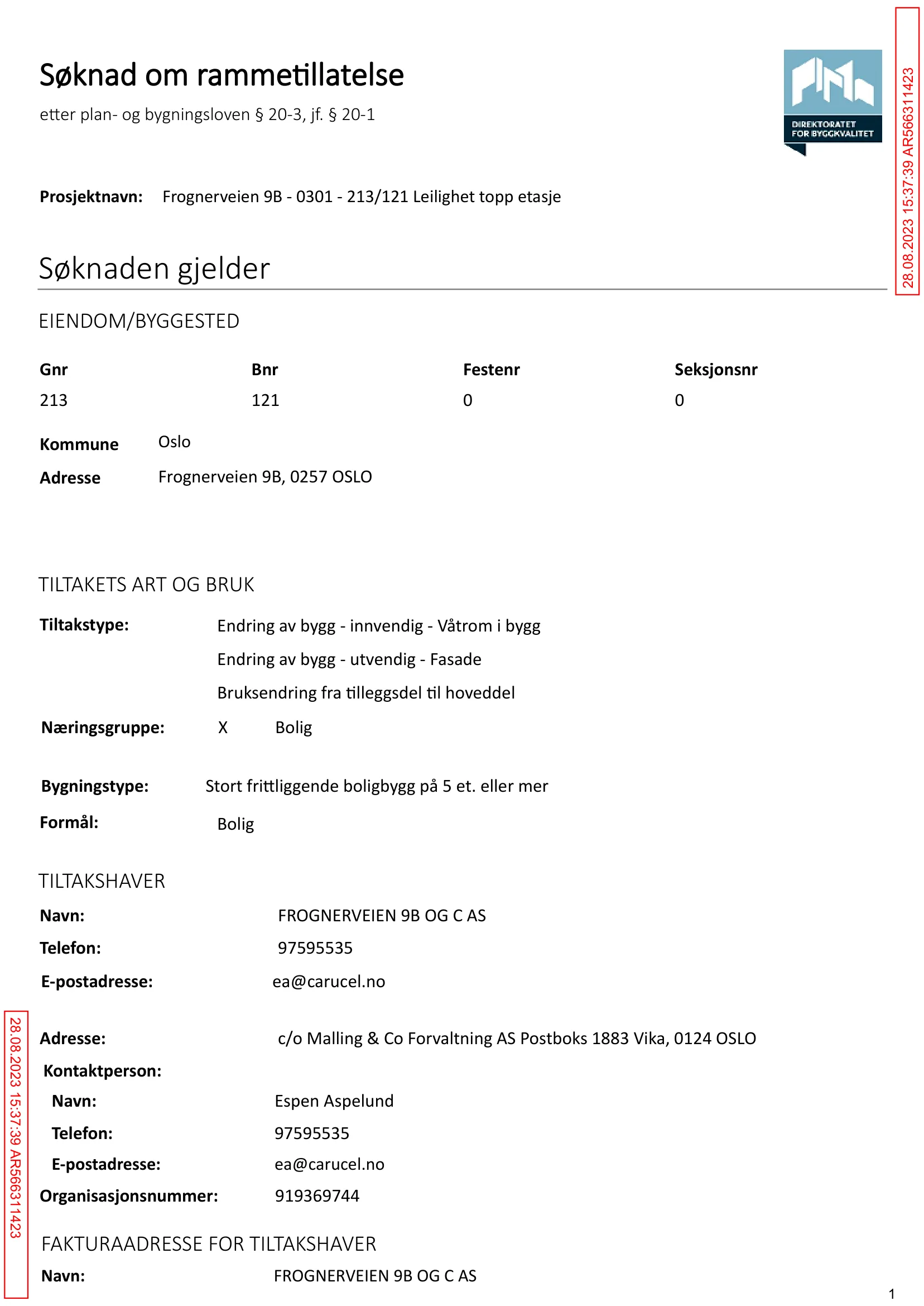 Søknad om rammetillatelse