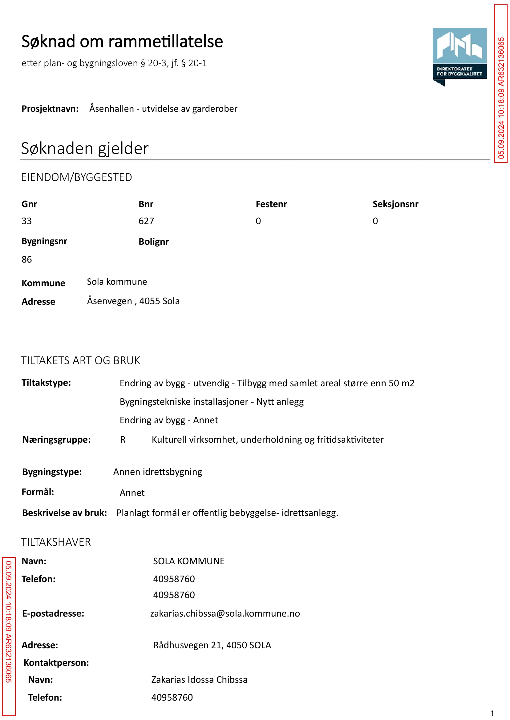 Søknad om rammetillatelse