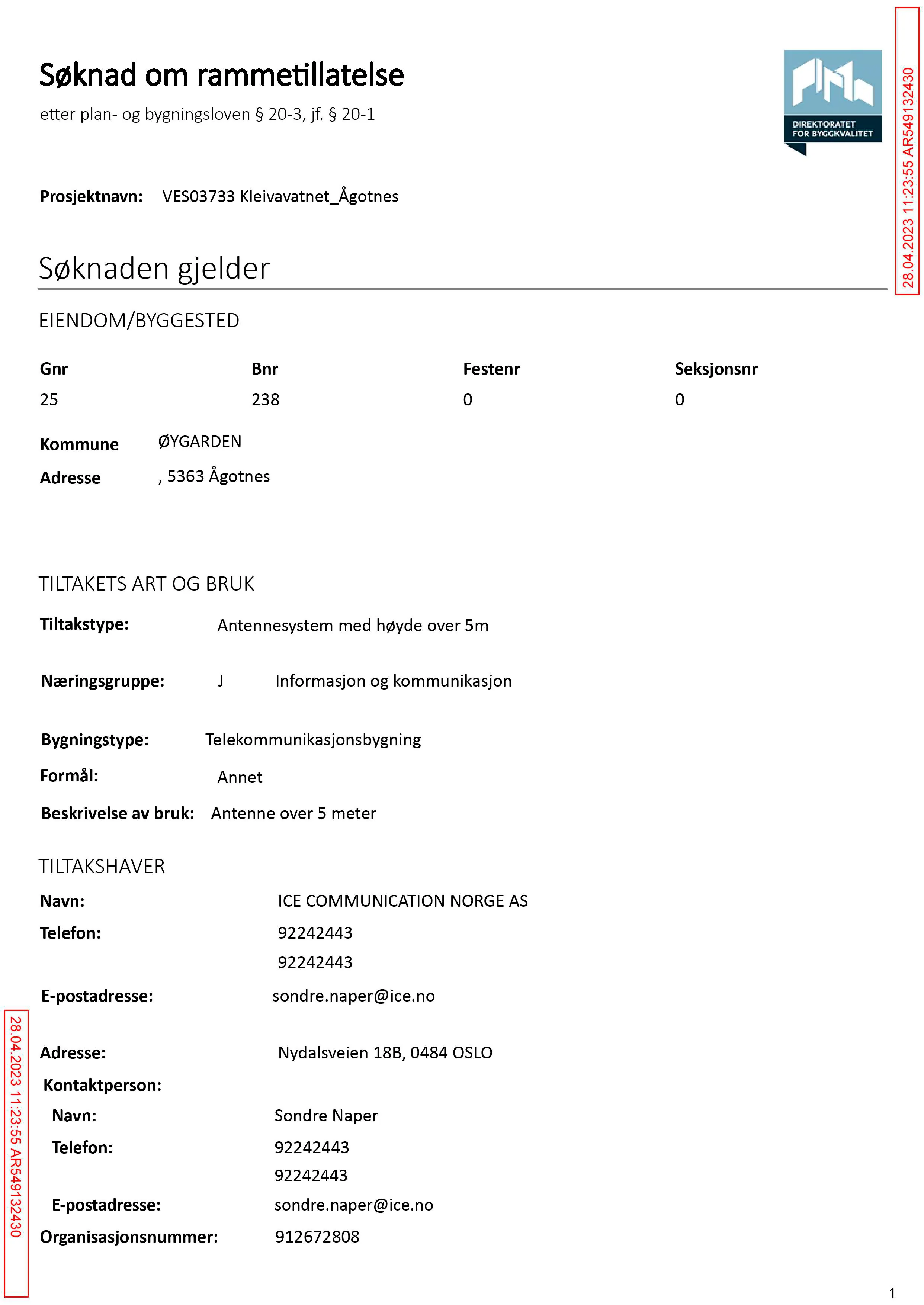 Søknad om rammetillatelse