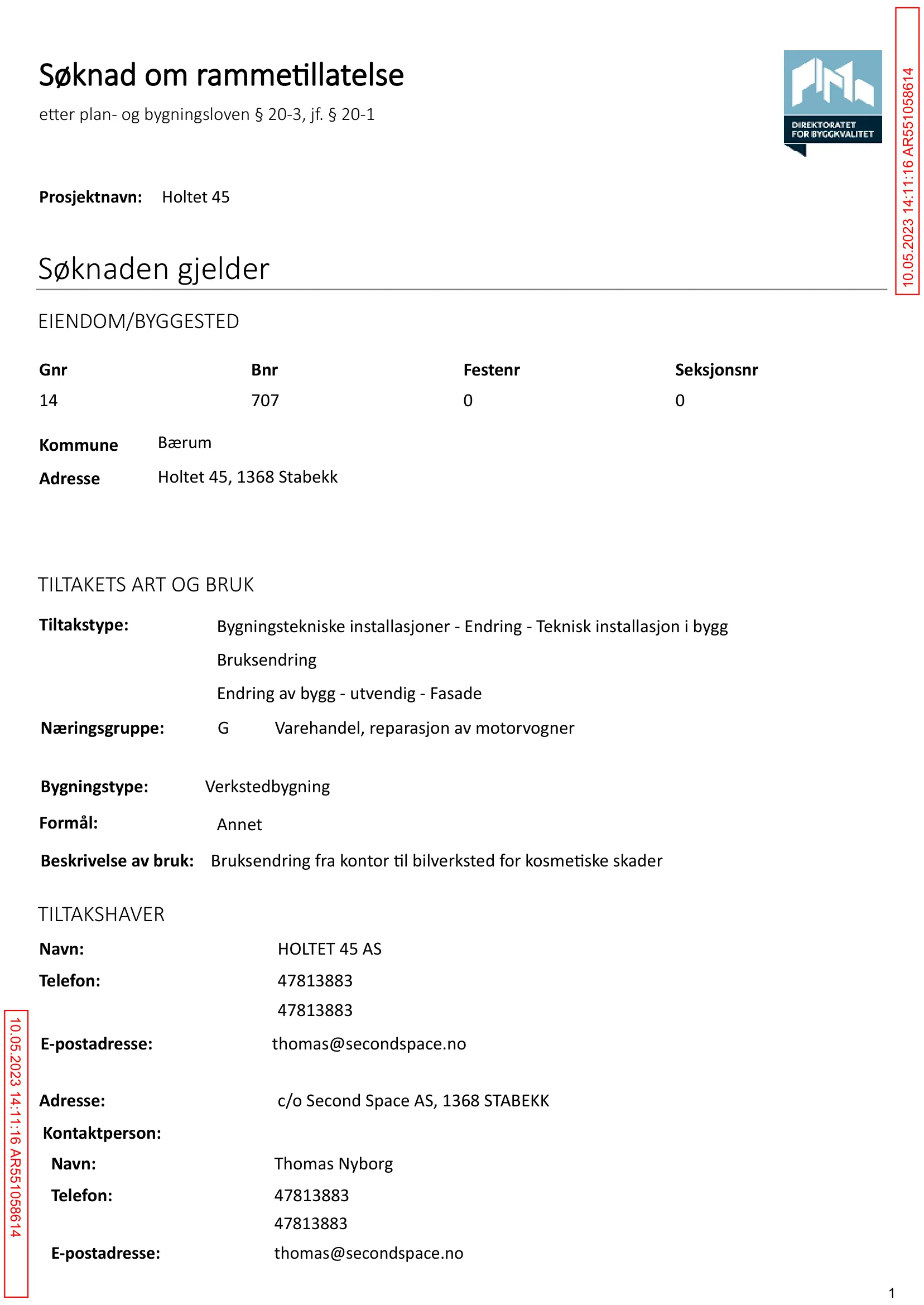 Søknad om rammetillatelse