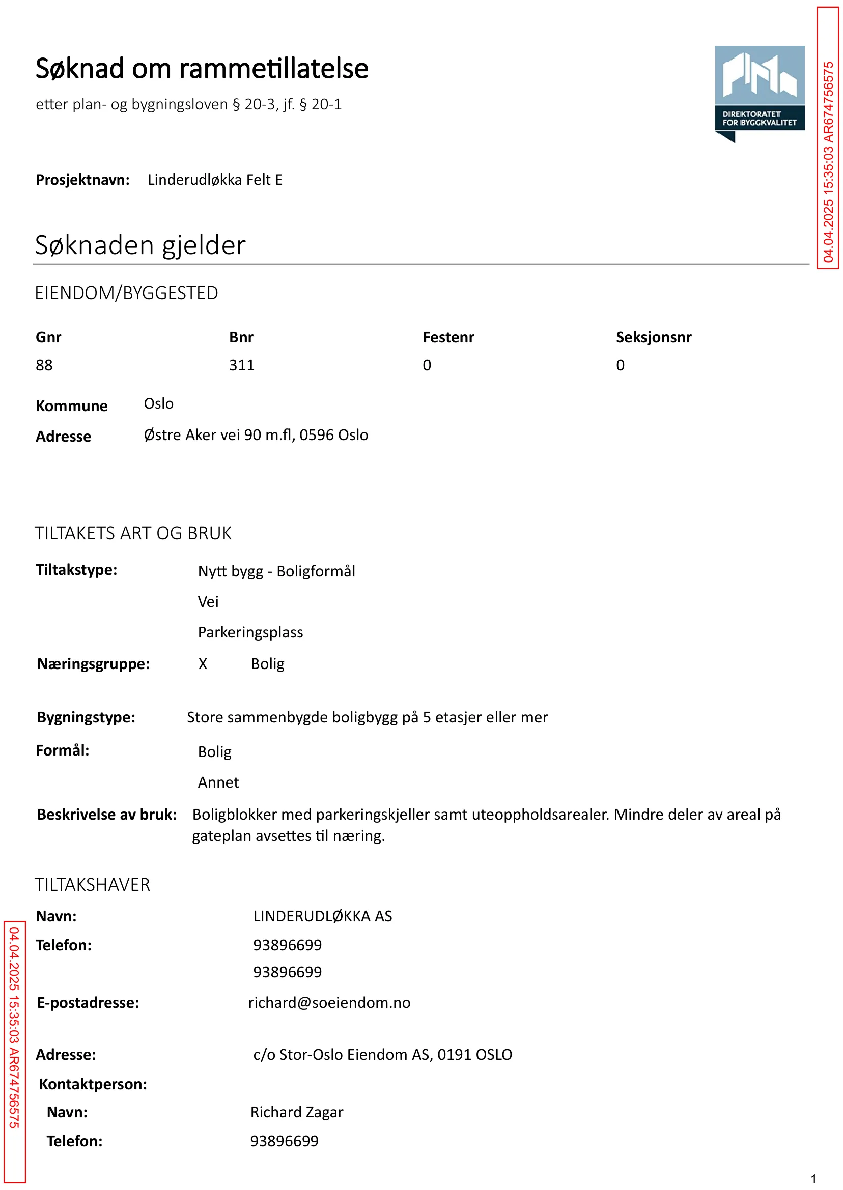 Søknad om rammetillatelse
