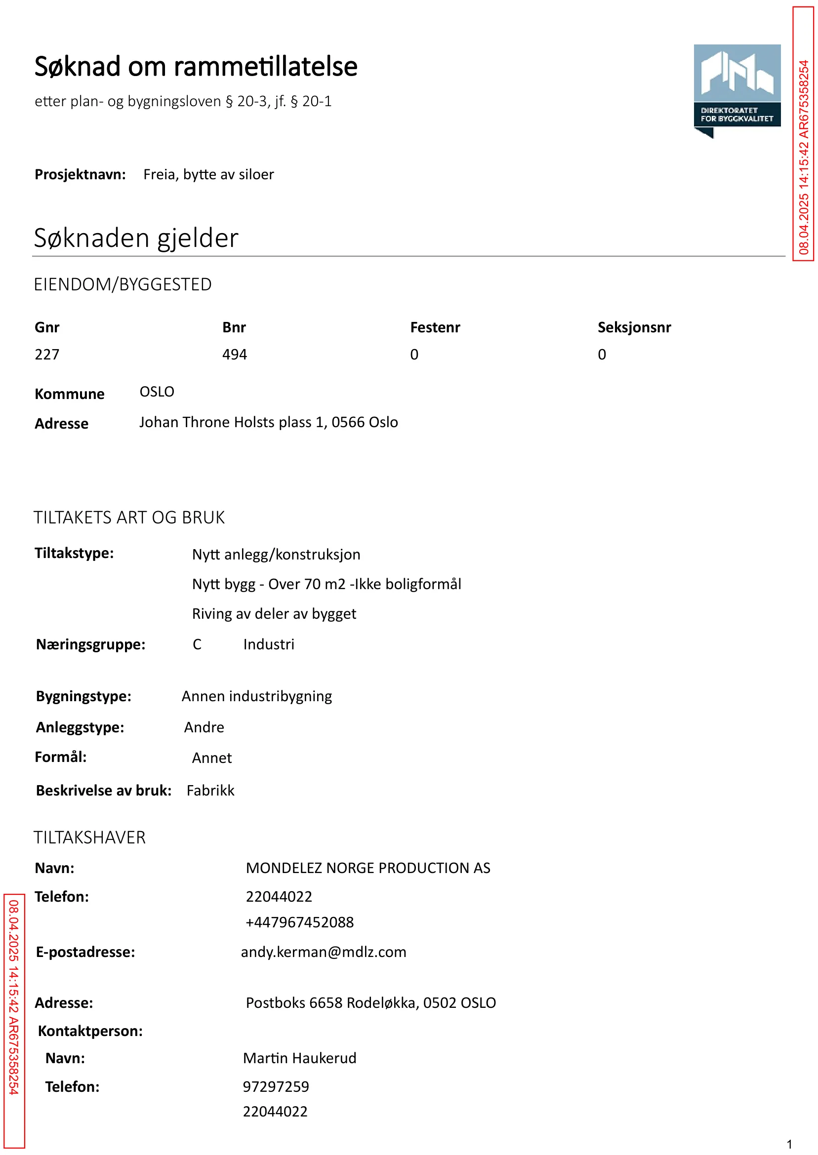 Søknad om rammetillatelse